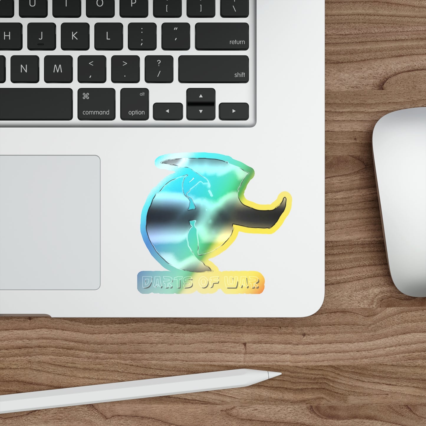 Holographic 'Darts of War' Die-Cut Sticker — Iridescent  Decal
