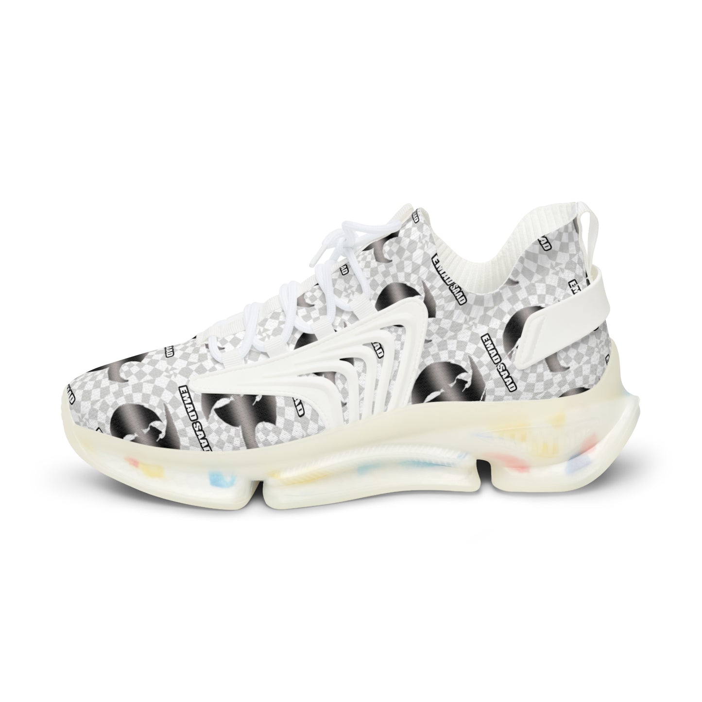 HK logo Men's Graphic Mesh Sneakers – Stylish & Comfortable Footwear for Everyday Adventures