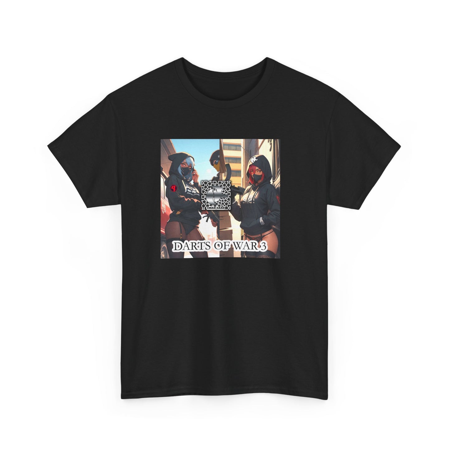 Darts of War Unisex Heavy Cotton Tee - Casual Streetwear Graphic T-Shirt