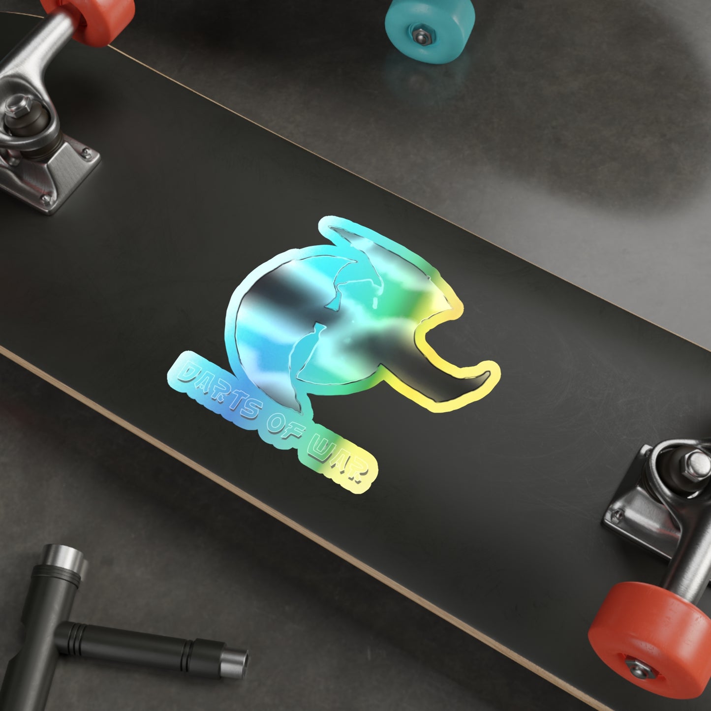 Holographic 'Darts of War' Die-Cut Sticker — Iridescent  Decal