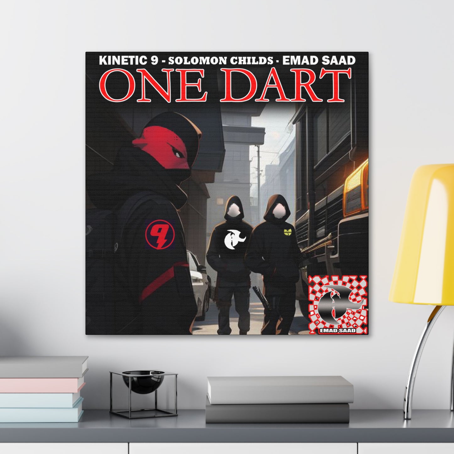 One Dart Canvas Gallery Wrap - Urban Art for Music Lovers