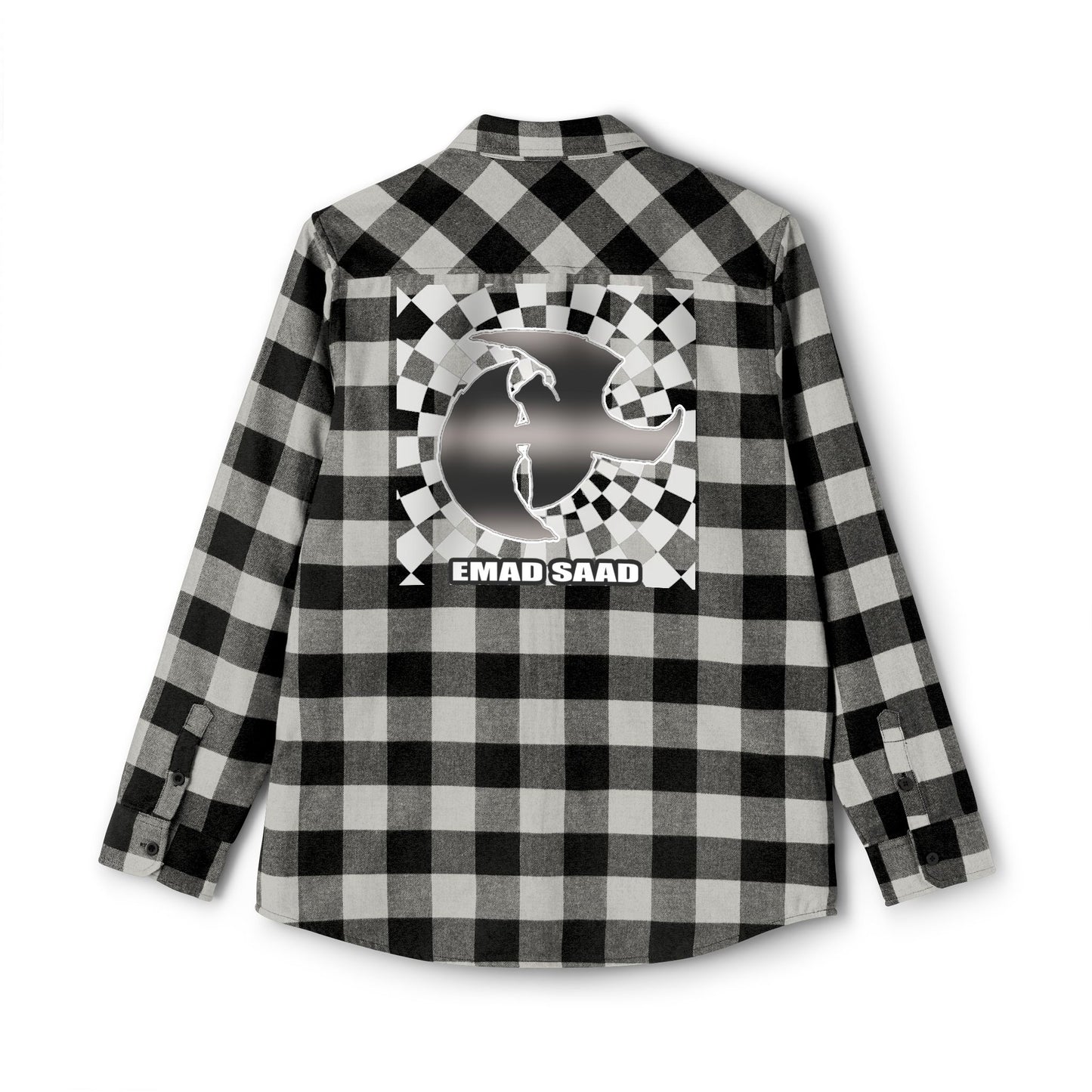 HK Logo Unisex Flannel Shirt with Checkered Design - Perfect for Casual Style & Outdoor Adventures