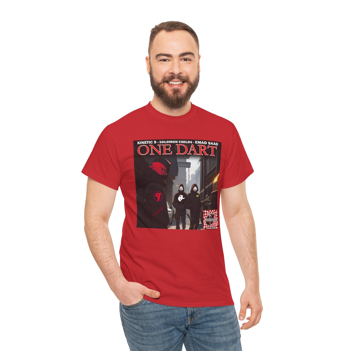 Streetwear Graphic Tee - 'ONE DART' Urban Style Unisex Heavy Cotton T-Shirt