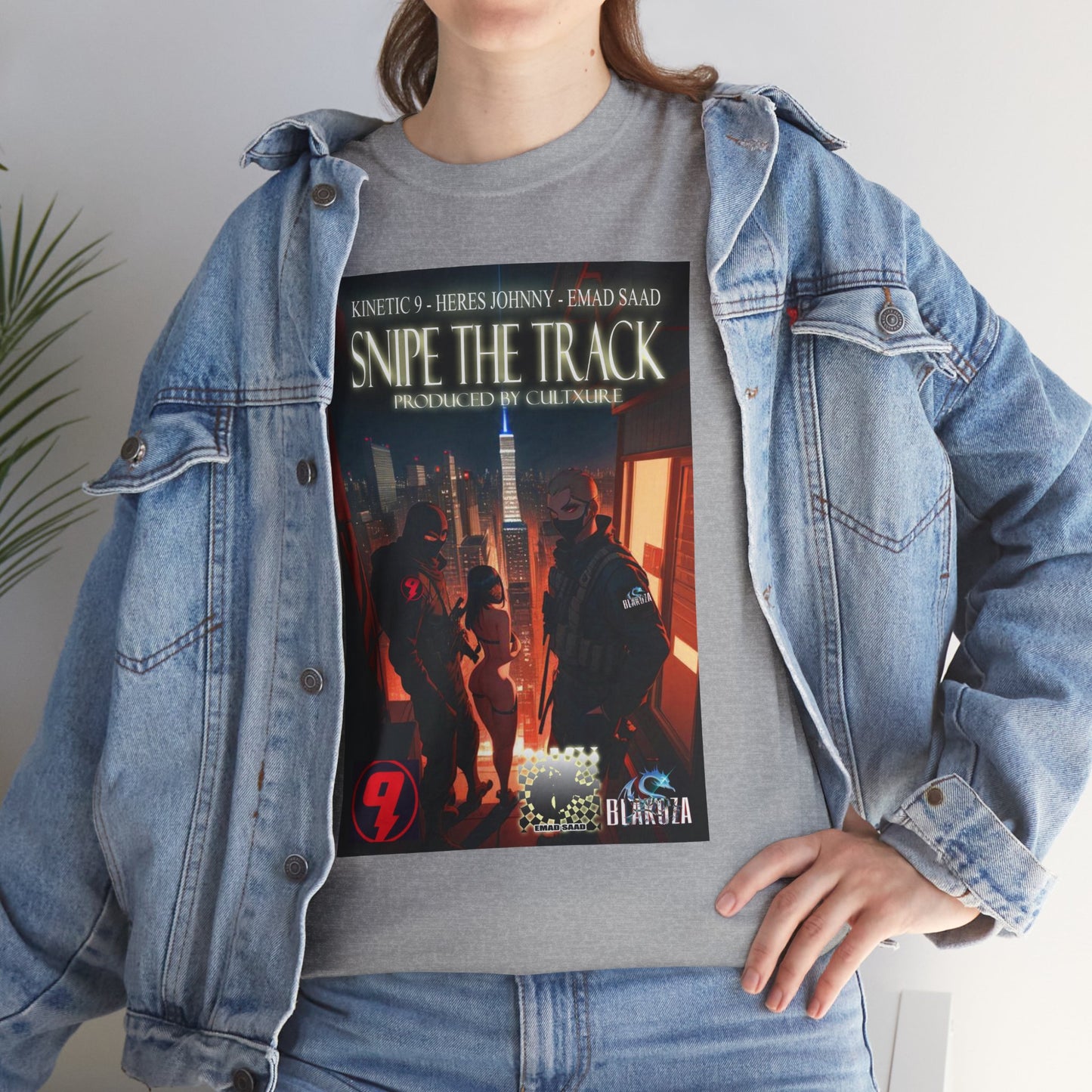 Snipe The Track Unisex Heavy Cotton Tee - 'Snipe The Track' Design