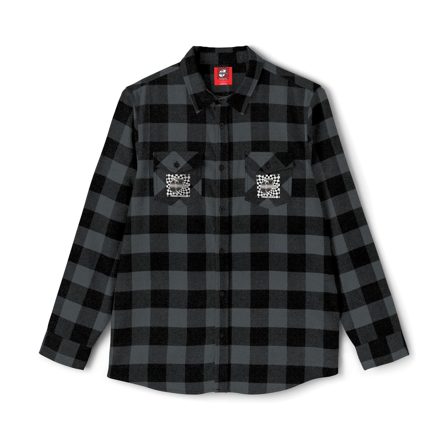 HK Logo Unisex Flannel Shirt with Checkered Design - Perfect for Casual Style & Outdoor Adventures