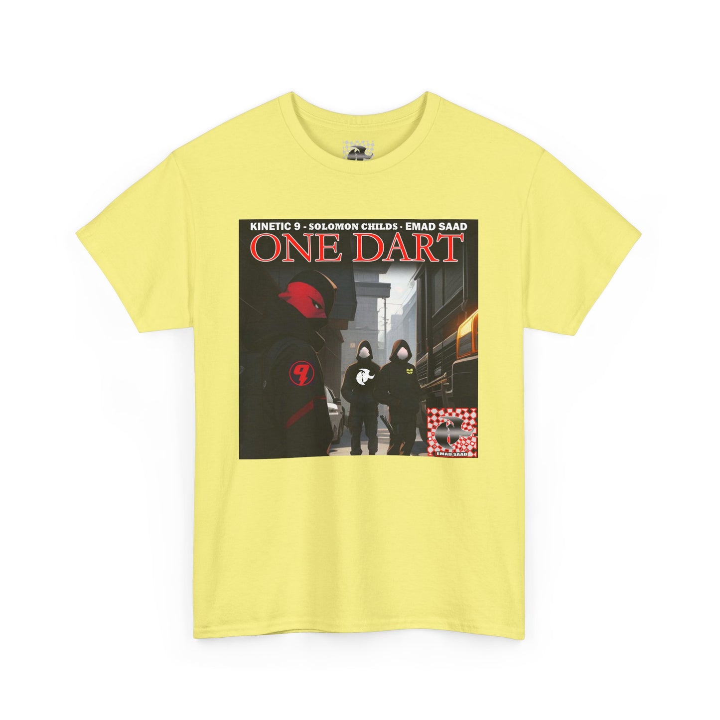 Streetwear Graphic Tee - 'ONE DART' Urban Style Unisex Heavy Cotton T-Shirt