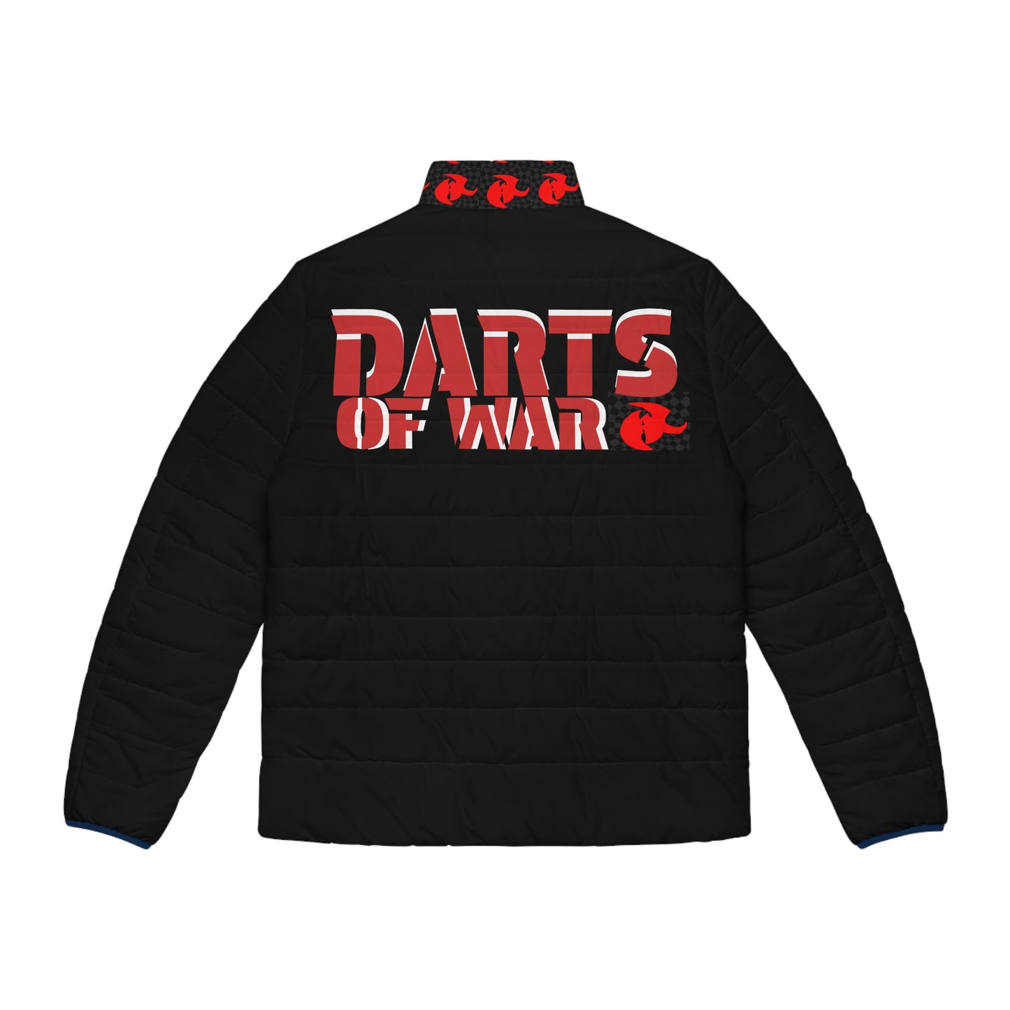 Darts of War Men's Puffer Jacket, Stylish Winter Outerwear, Gaming Gift, Cozy Jacket for Him, Casual Fashion, Unique Puffer Coat