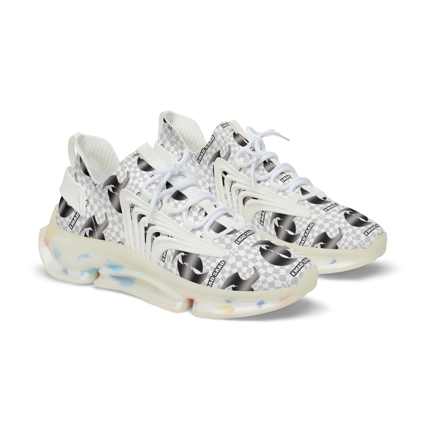 HK logo Men's Graphic Mesh Sneakers – Stylish & Comfortable Footwear for Everyday Adventures