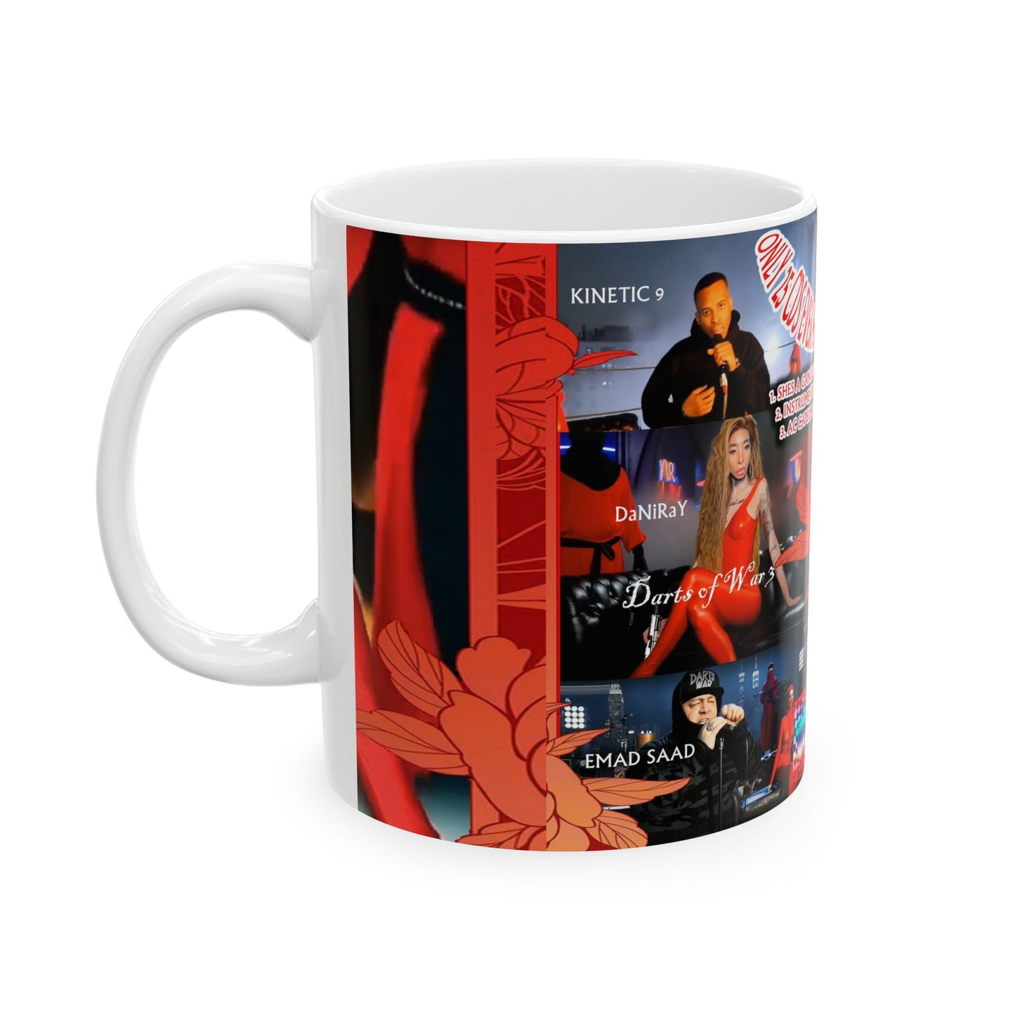 Shes a gangstah Ceramic Mug with Floral Design - Perfect for Gifting & Celebrations