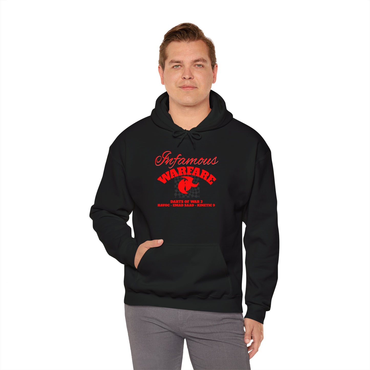 Infamous Warfare Hooded Sweatshirt Casual Hoodie, Streetwear Style,