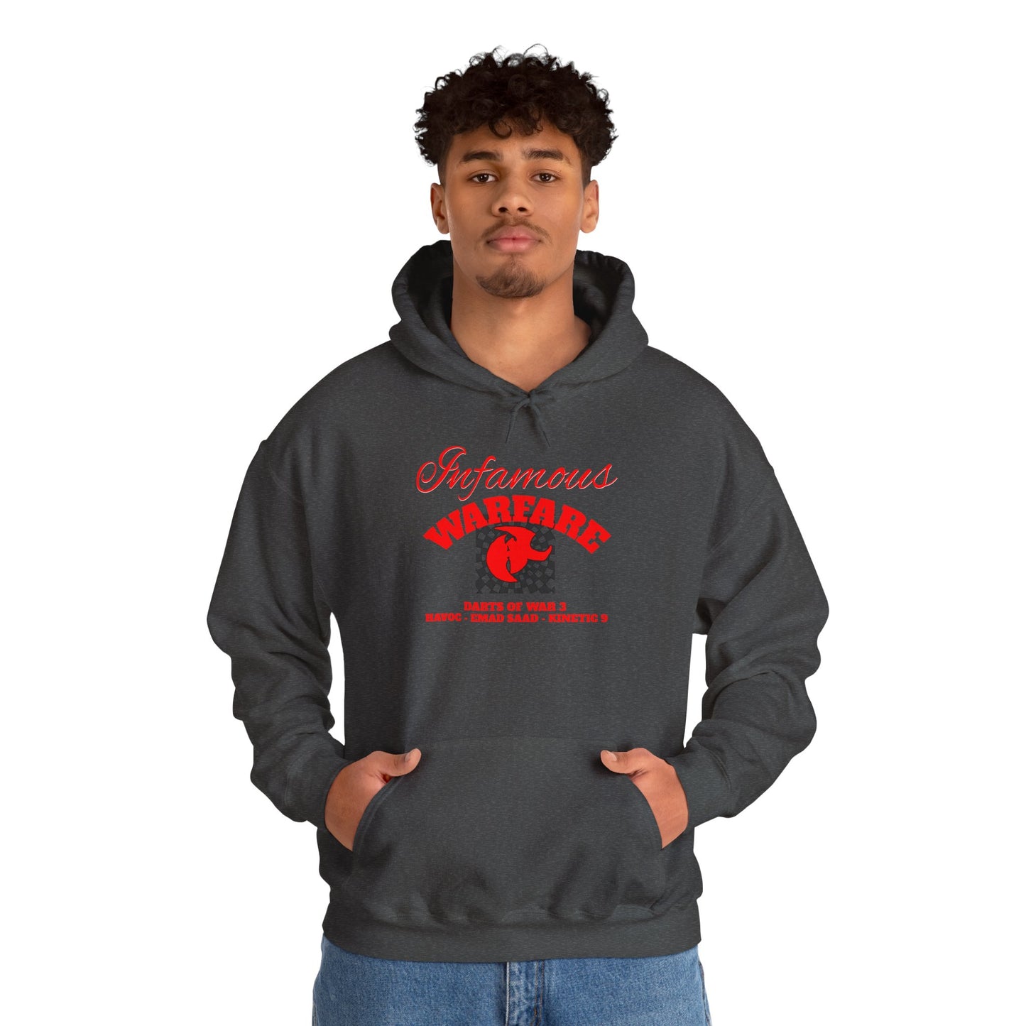 Infamous Warfare Hooded Sweatshirt Casual Hoodie, Streetwear Style,