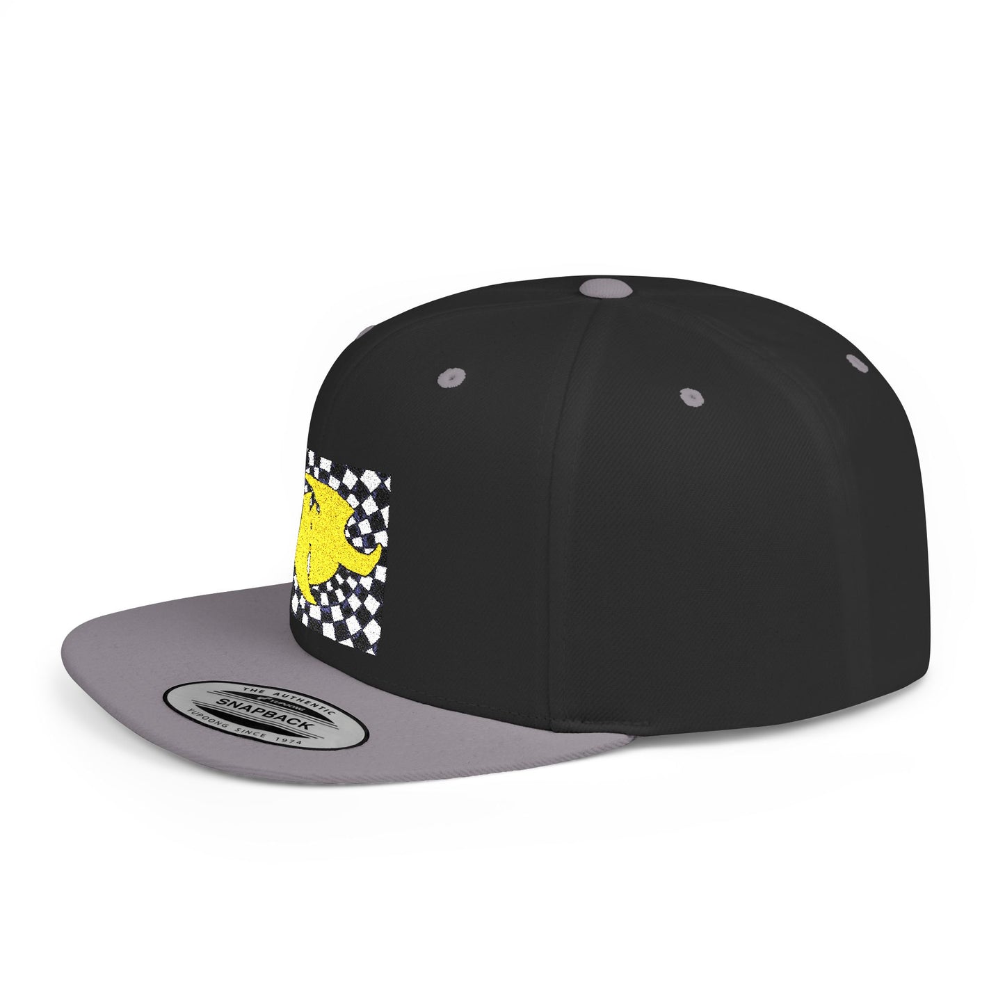 HK Logo Flat Bill Snapback Hat