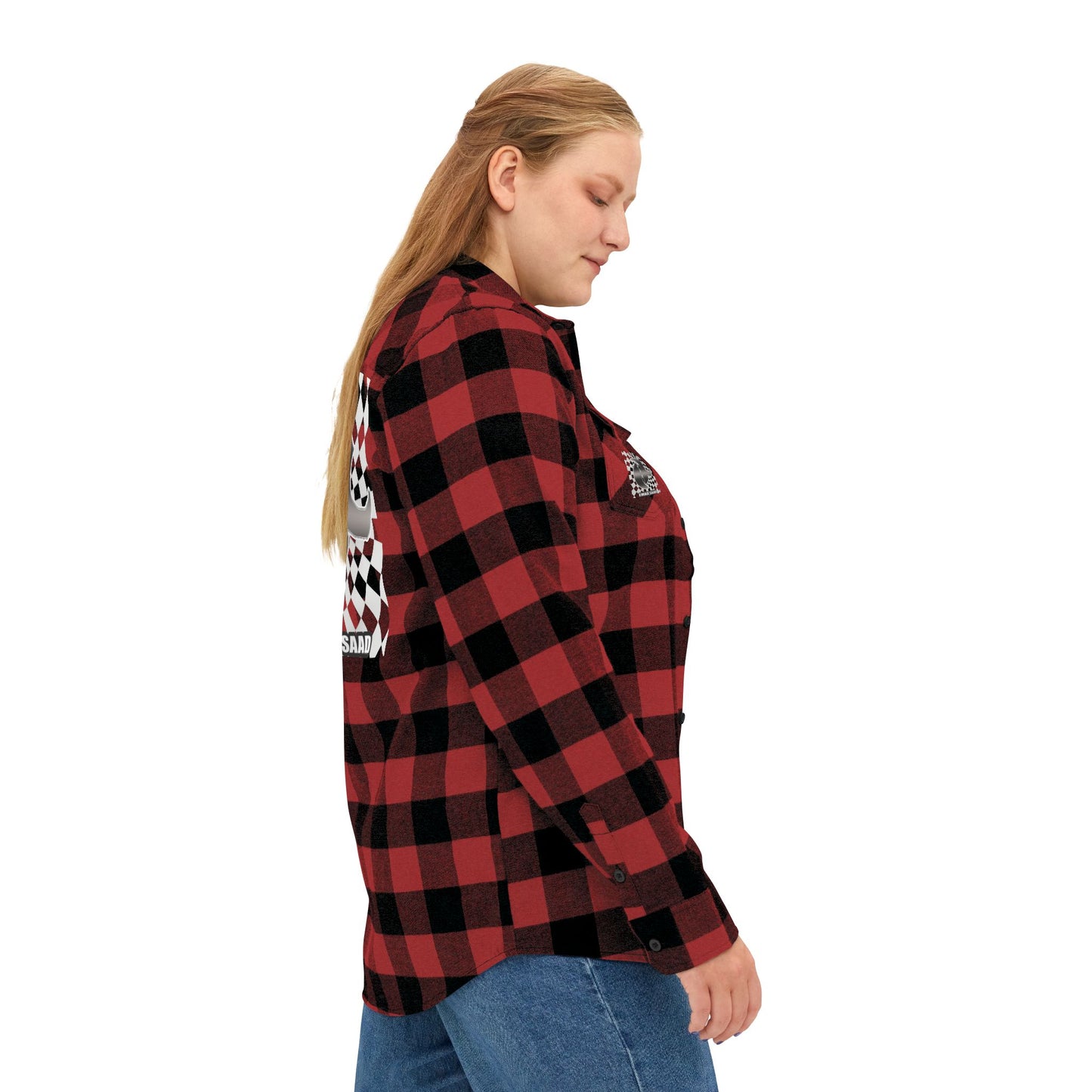 HK Logo Unisex Flannel Shirt with Checkered Design - Perfect for Casual Style & Outdoor Adventures