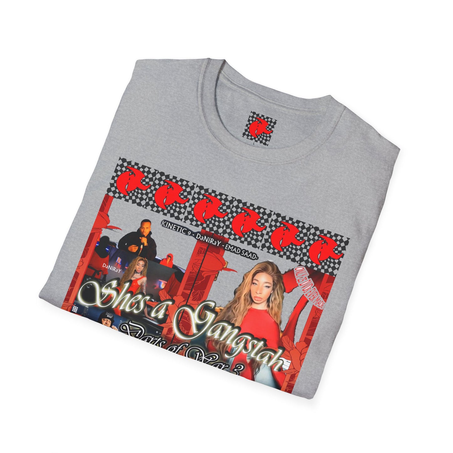 Shes a Gangstah woman T-Shirt | Retro Graphic Tee | Unique Streetwear | Gift for Music Lovers | Casual Fashion