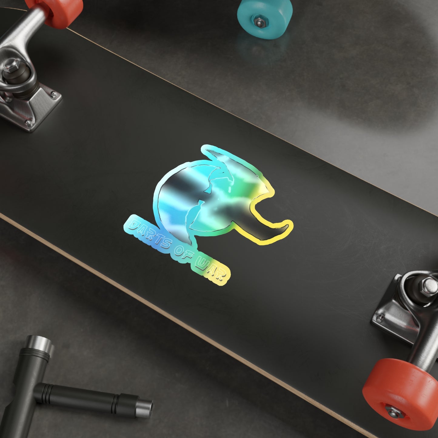 Holographic 'Darts of War' Die-Cut Sticker — Iridescent  Decal