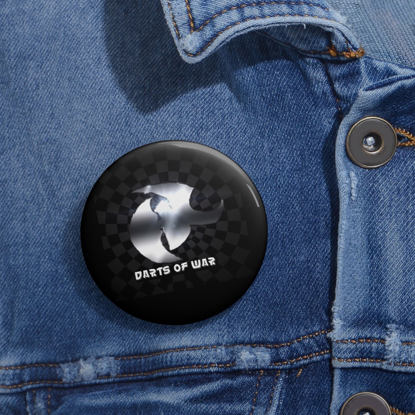 Darts o' War Pin Button — Custom Dartboard Game Enamel-Style Badge