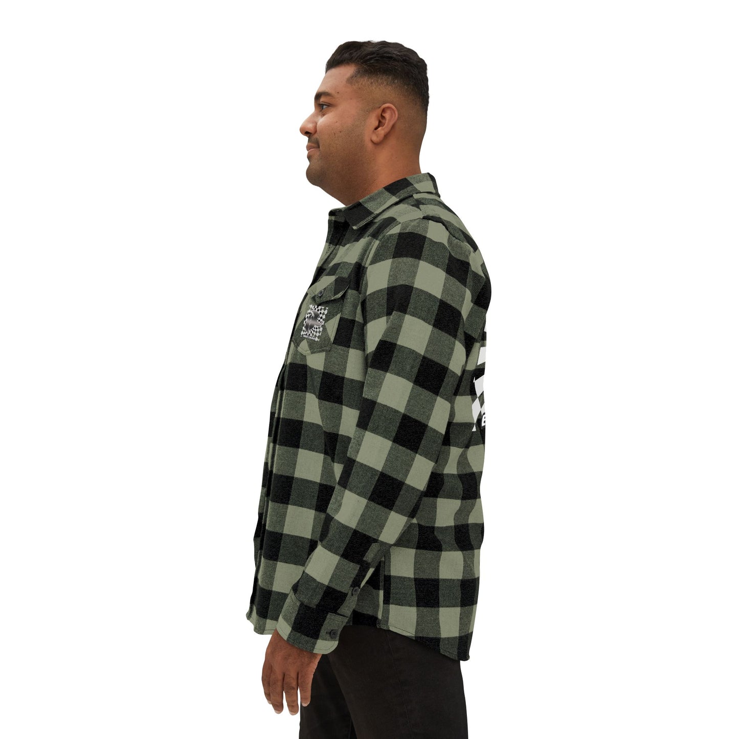 HK Logo Unisex Flannel Shirt with Checkered Design - Perfect for Casual Style & Outdoor Adventures