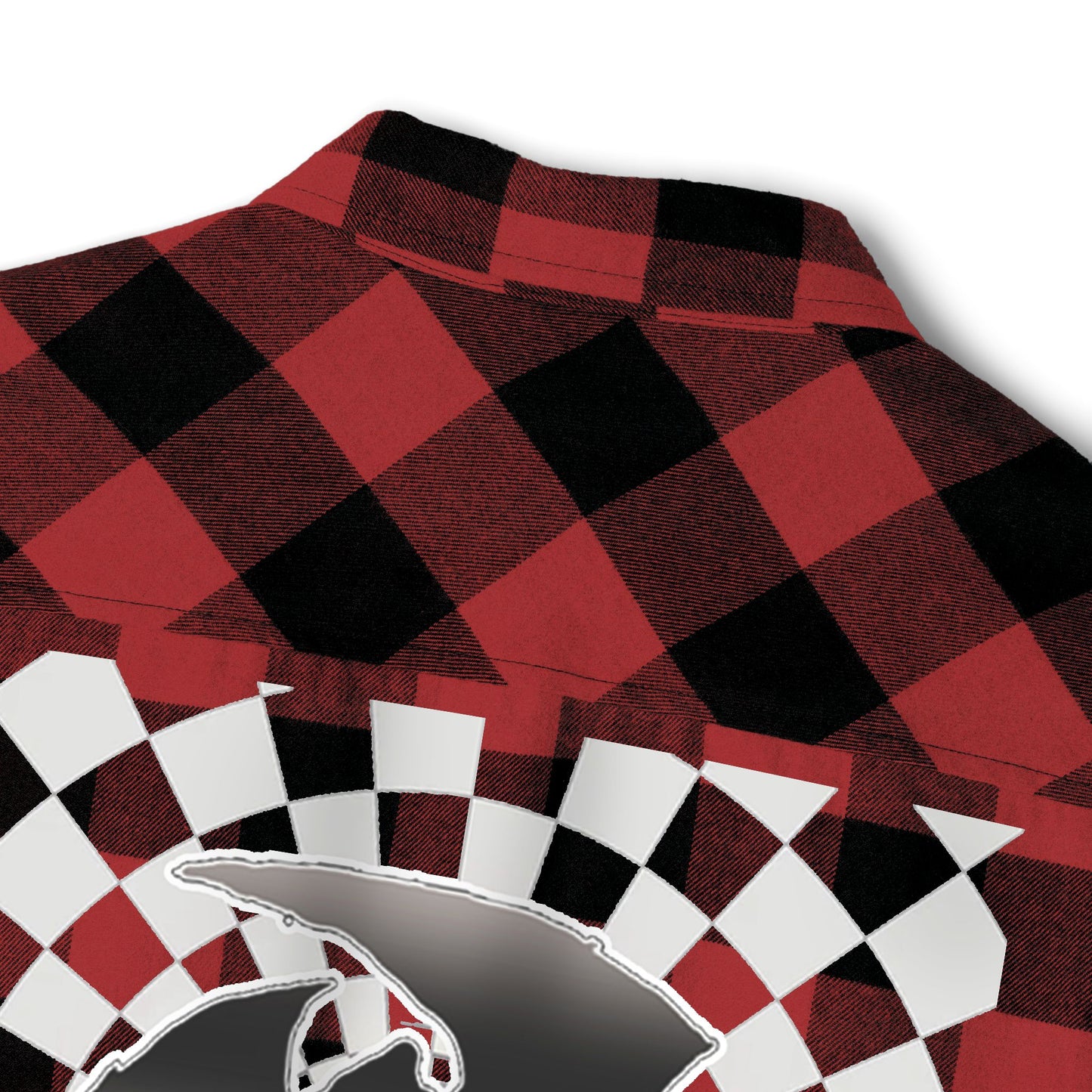 HK Logo Unisex Flannel Shirt with Checkered Design - Perfect for Casual Style & Outdoor Adventures