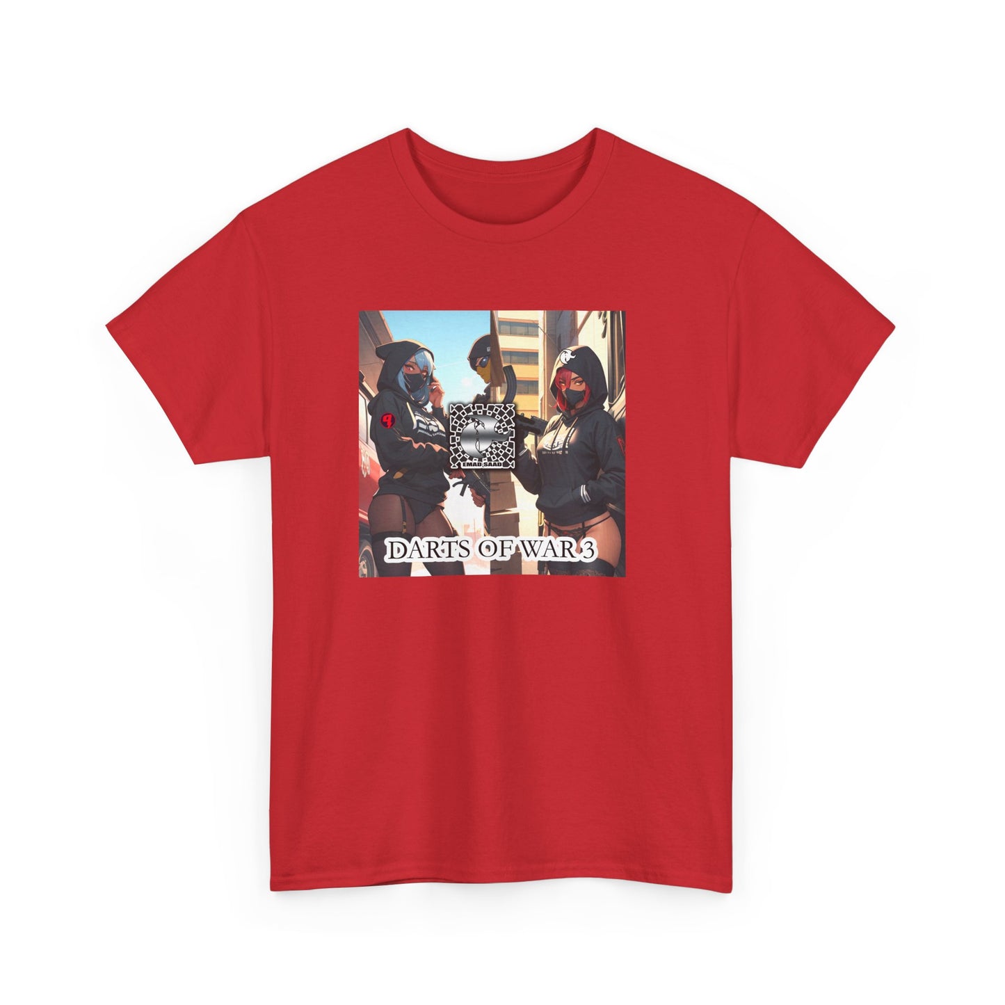 Darts of War Unisex Heavy Cotton Tee - Casual Streetwear Graphic T-Shirt