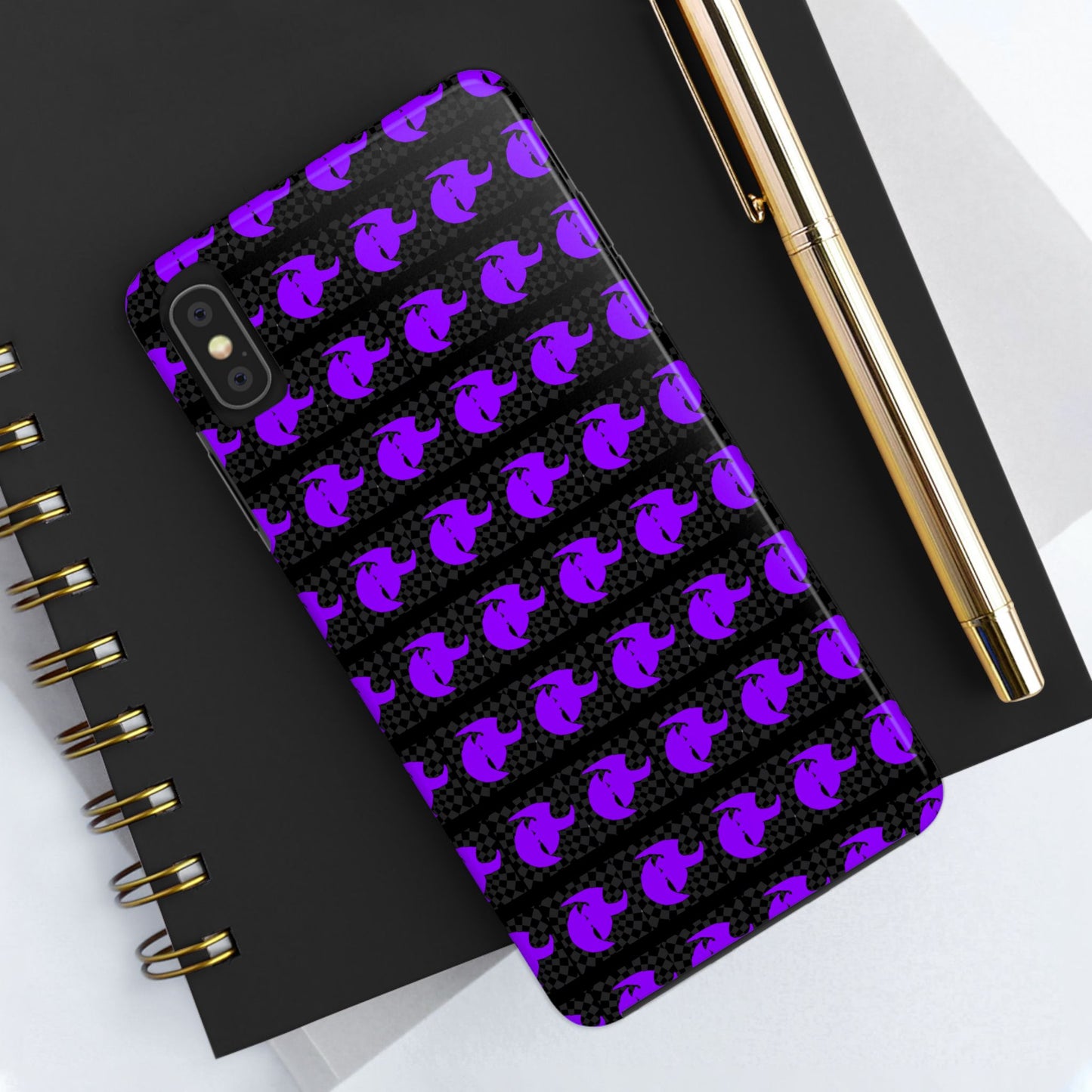 HK Logo Bold Purple Graphic Tough Phone Cases - Durable Protection for Every Style