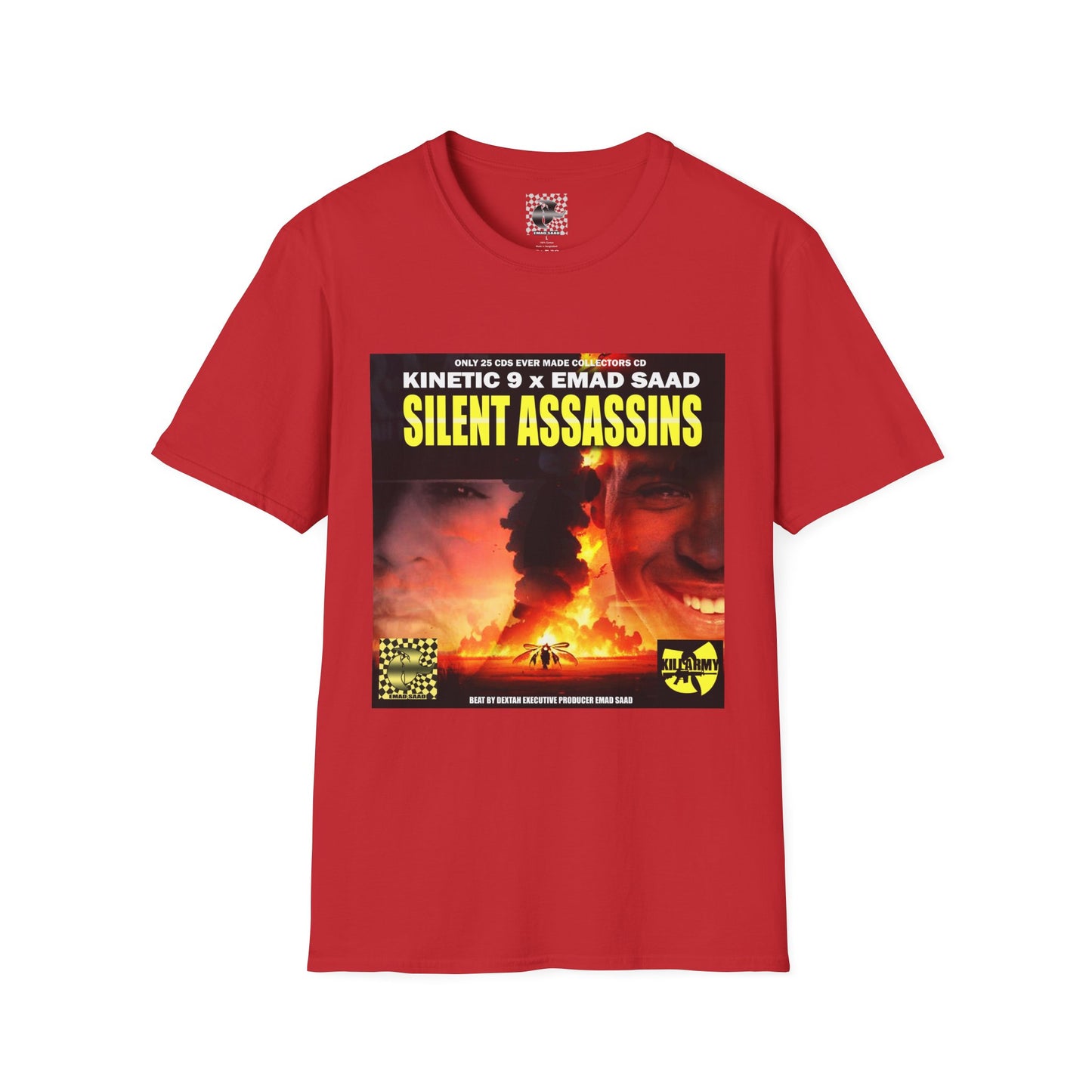Silent Assassins Graphic T‑Shirt – Kinetic 9  x Emad Saad Album Art Tee