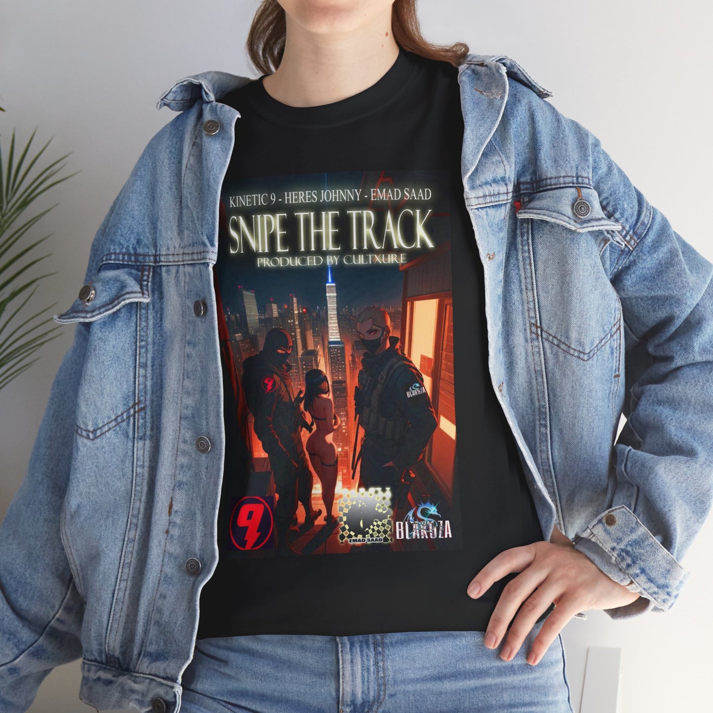 Snipe The Track Unisex Heavy Cotton Tee - 'Snipe The Track' Design