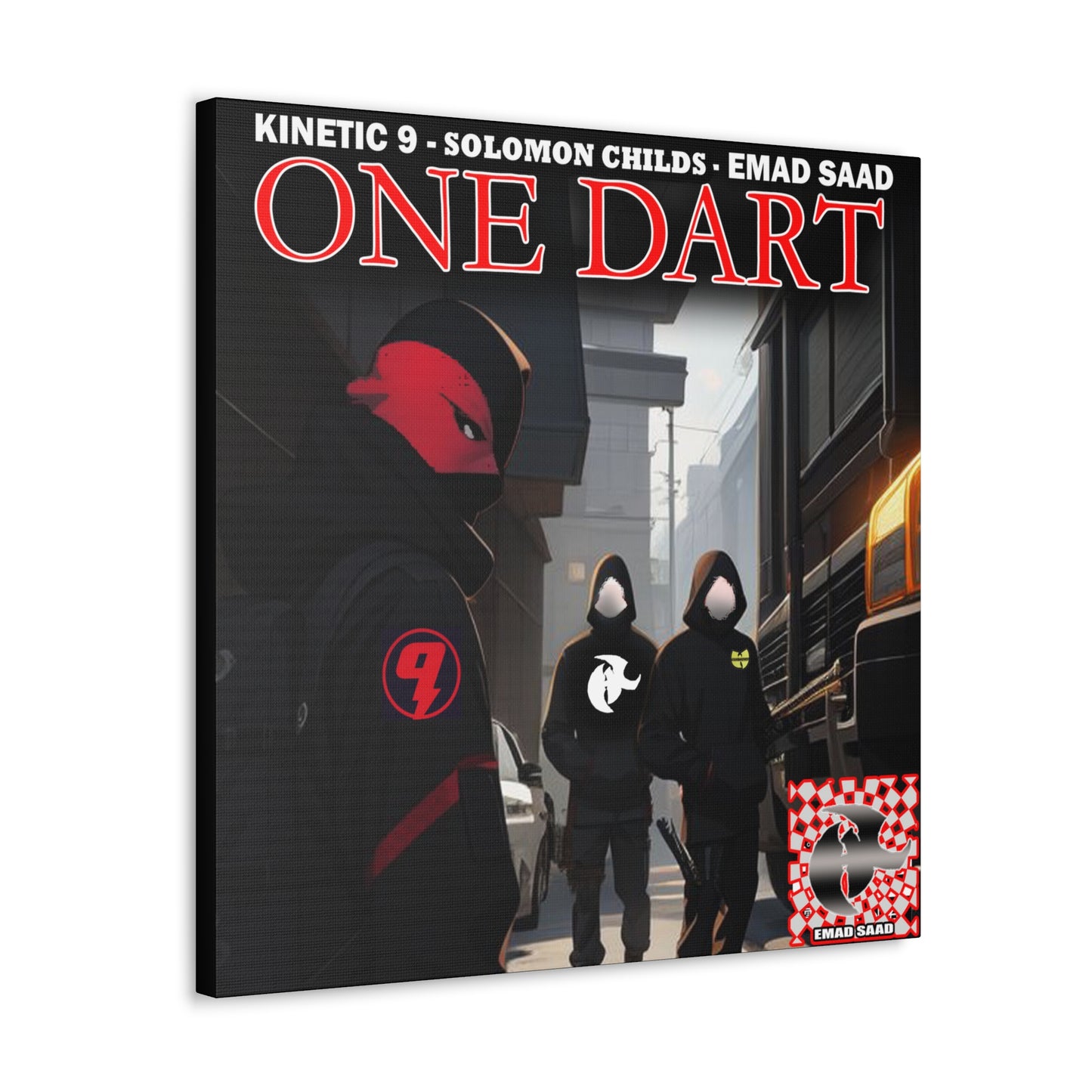 One Dart Canvas Gallery Wrap - Urban Art for Music Lovers
