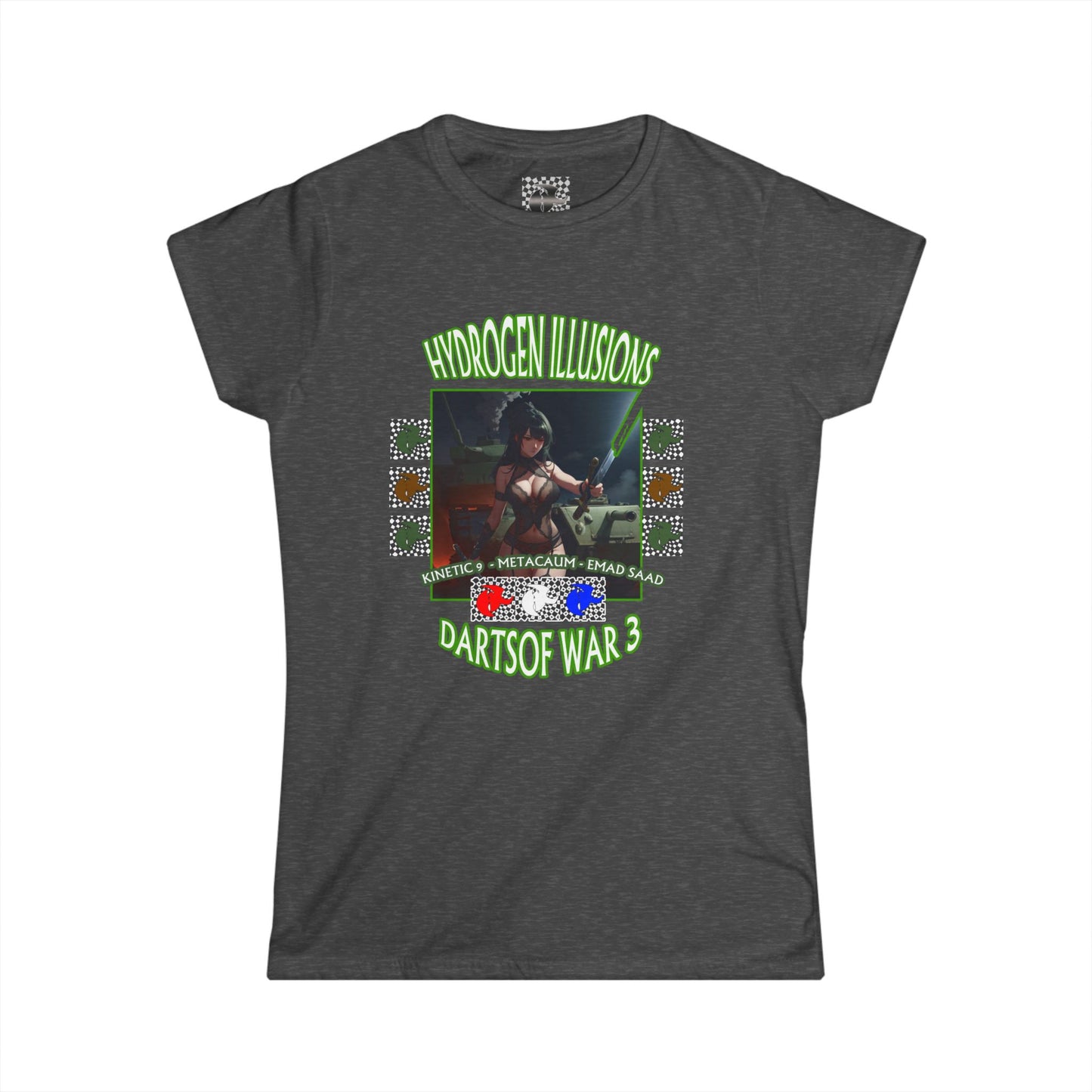 Hydrogen Illusions Dartsof War 3 Womans Graphic Tee