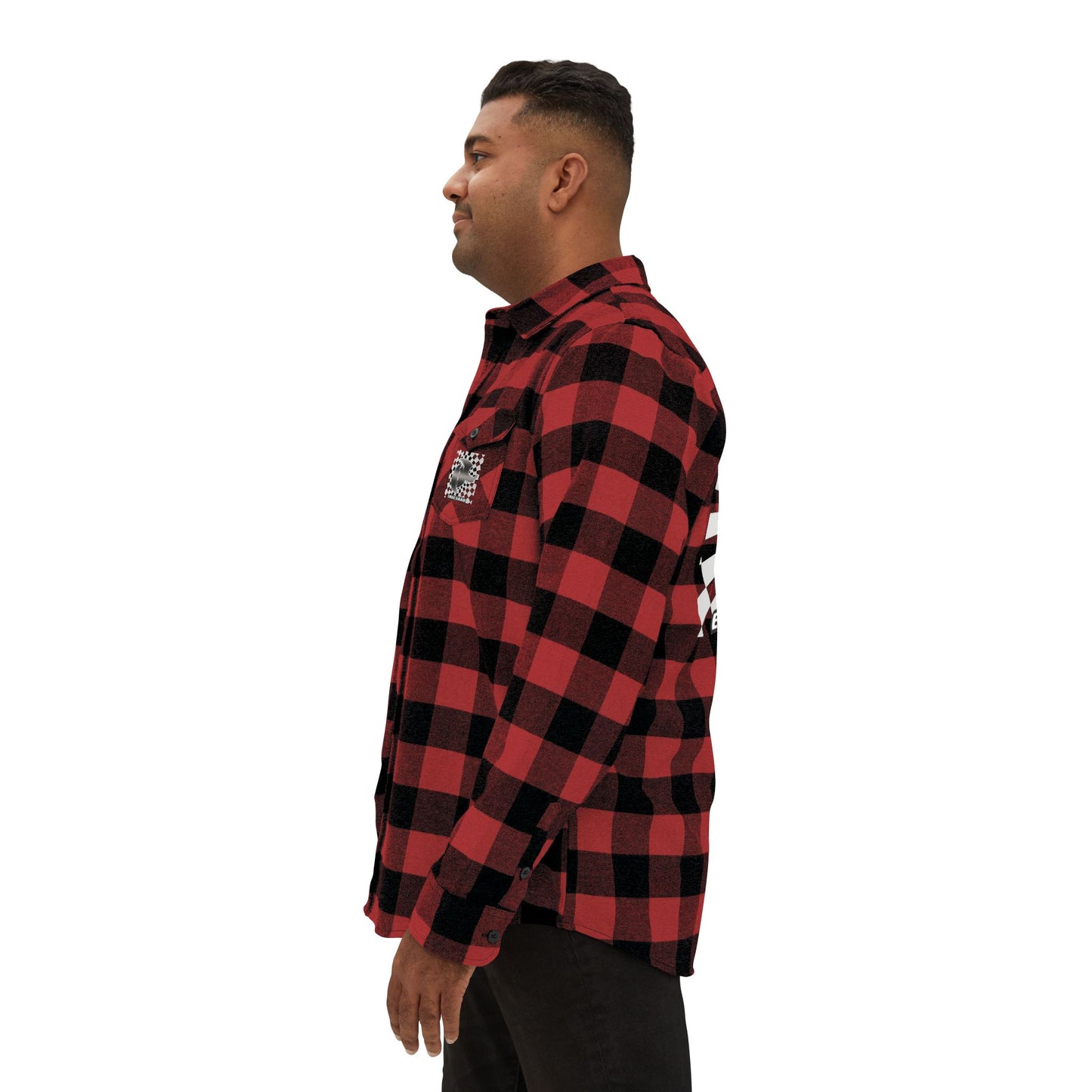 HK Logo Unisex Flannel Shirt with Checkered Design - Perfect for Casual Style & Outdoor Adventures