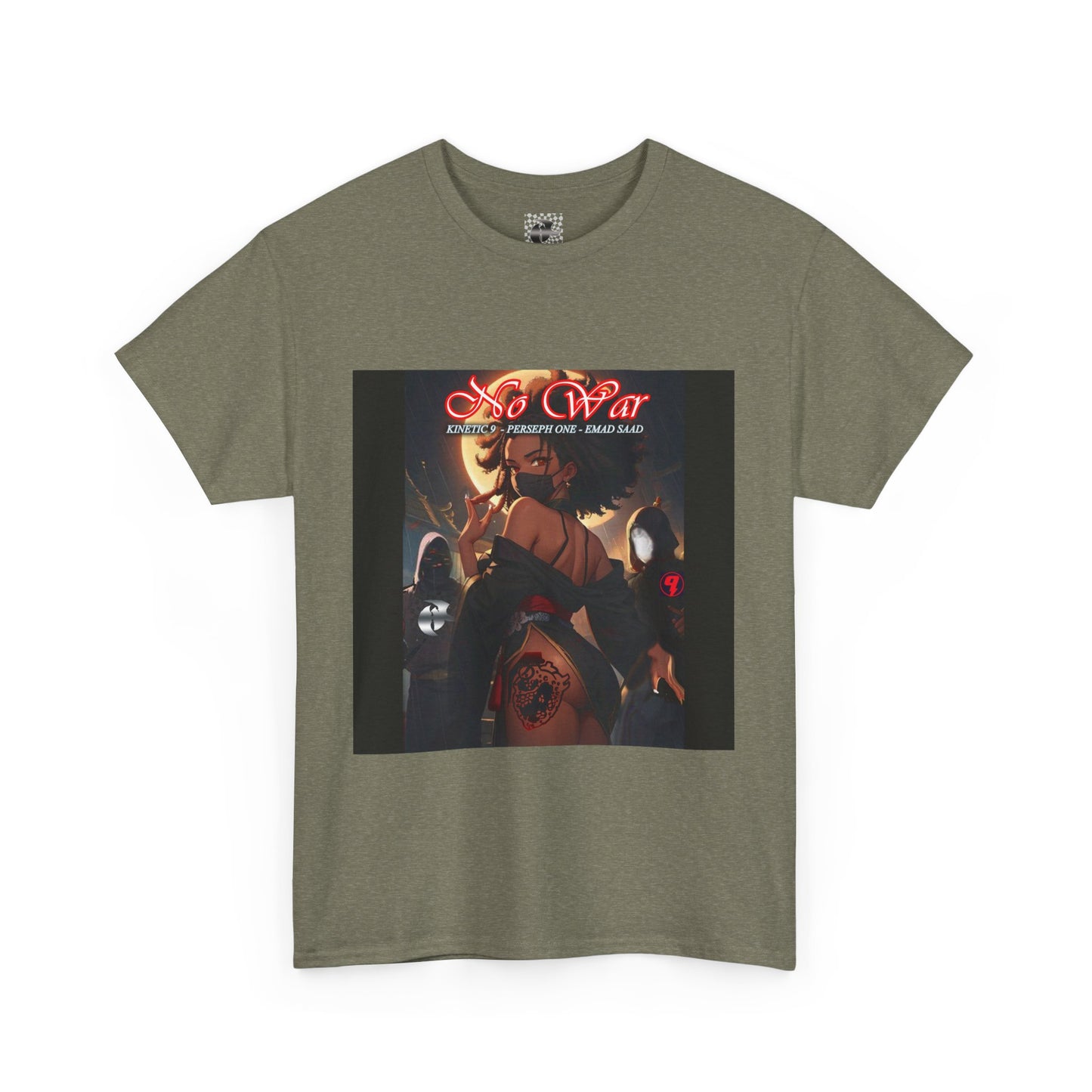 No War Anime-Inspired Unisex Heavy Cotton Tee - 'War' Design