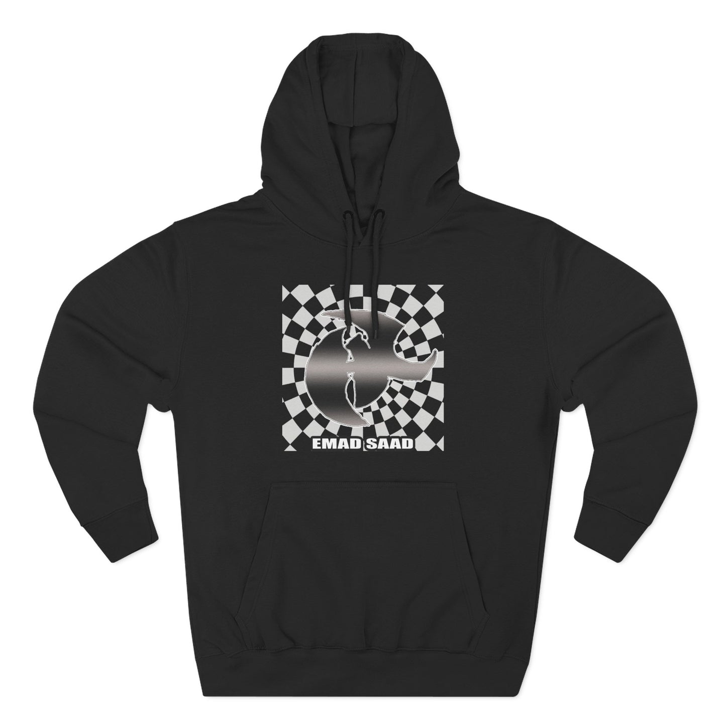 Emad Saad HK Checkerboard Skate Hoodie Graphic Pullover