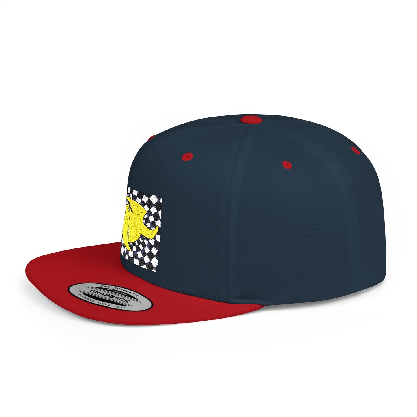 HK Logo Flat Bill Snapback Hat