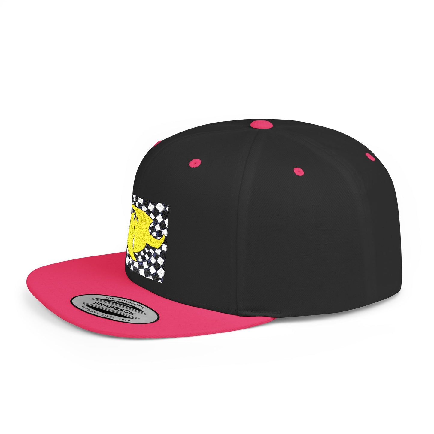 HK Logo Flat Bill Snapback Hat