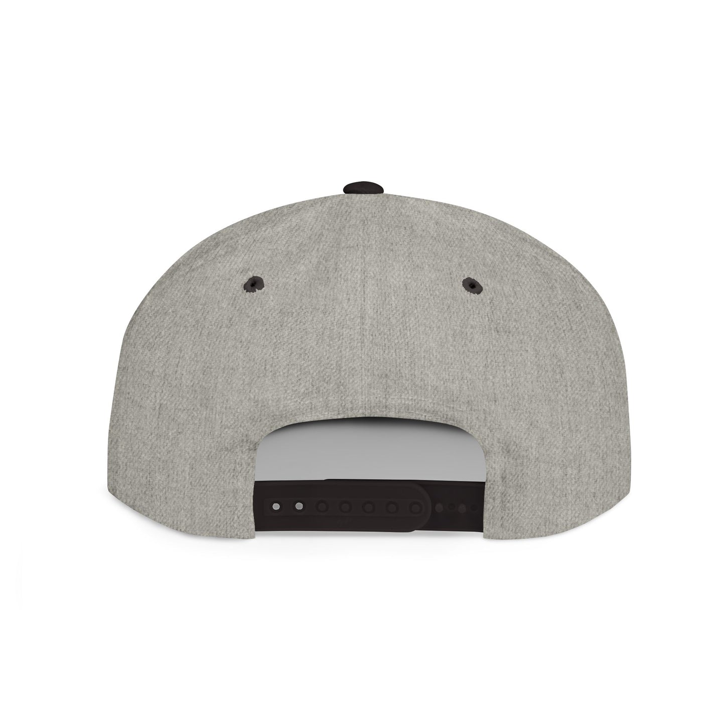 HK Logo Flat Bill Snapback - Trendy White Cap for Casual Style