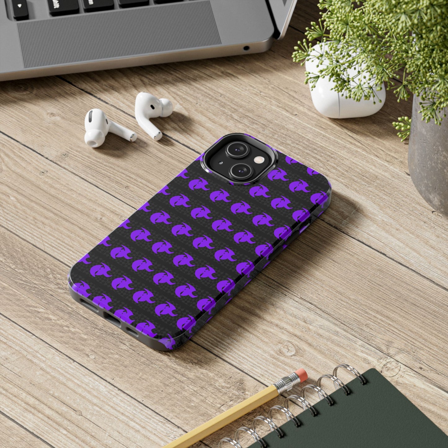 HK Logo Bold Purple Graphic Tough Phone Cases - Durable Protection for Every Style