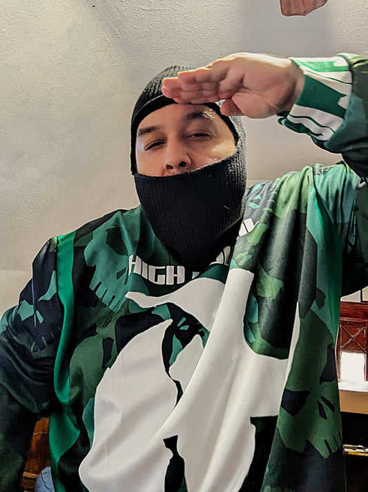 HK LOGO  Crewneck Long Sleeve Sweatshirt - High Council Camouflage Design