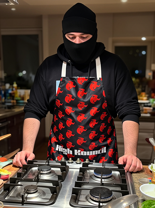 HK Pattern Apron — Durable Kitchen Apron with Bold All-Over Print