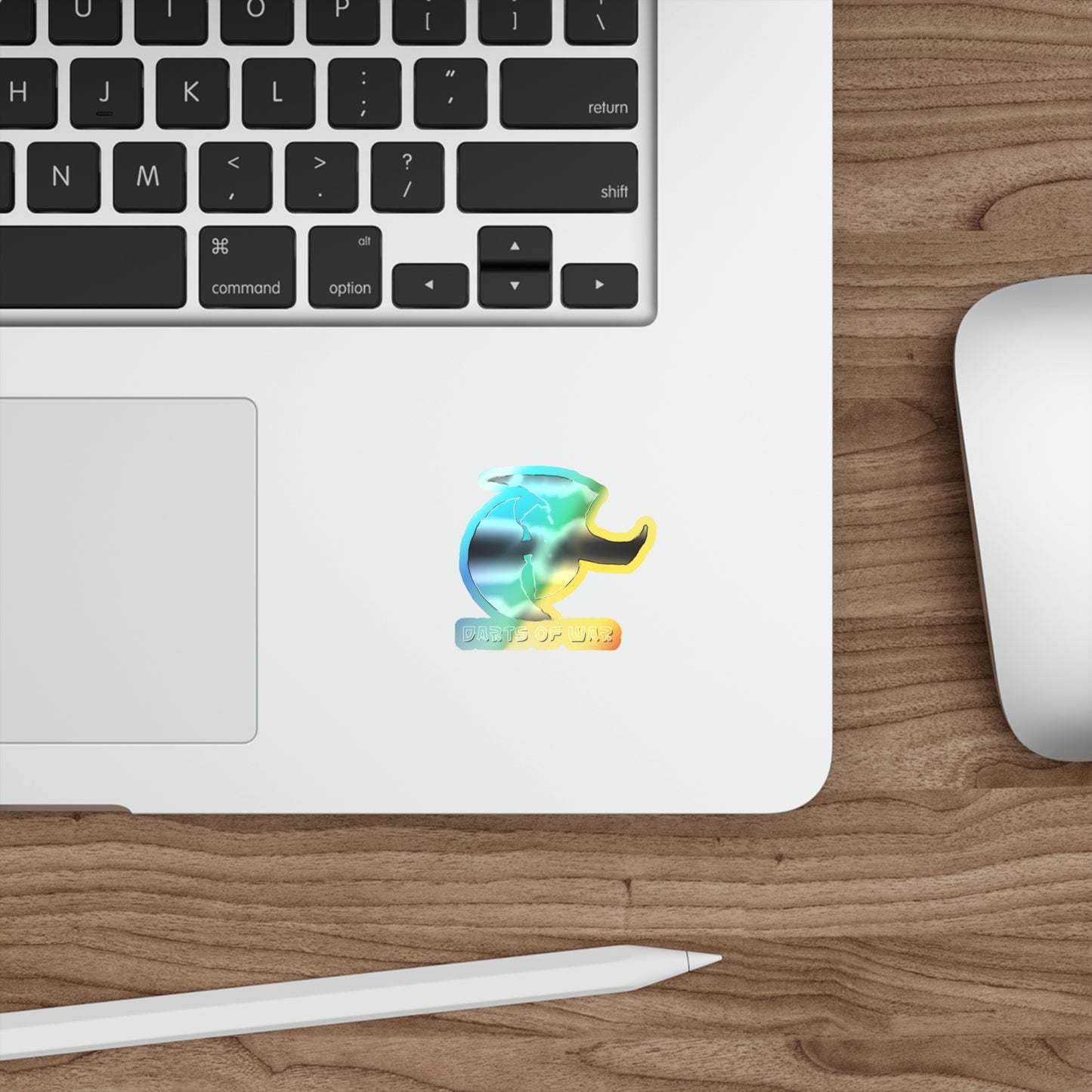 Holographic 'Darts of War' Die-Cut Sticker — Iridescent  Decal