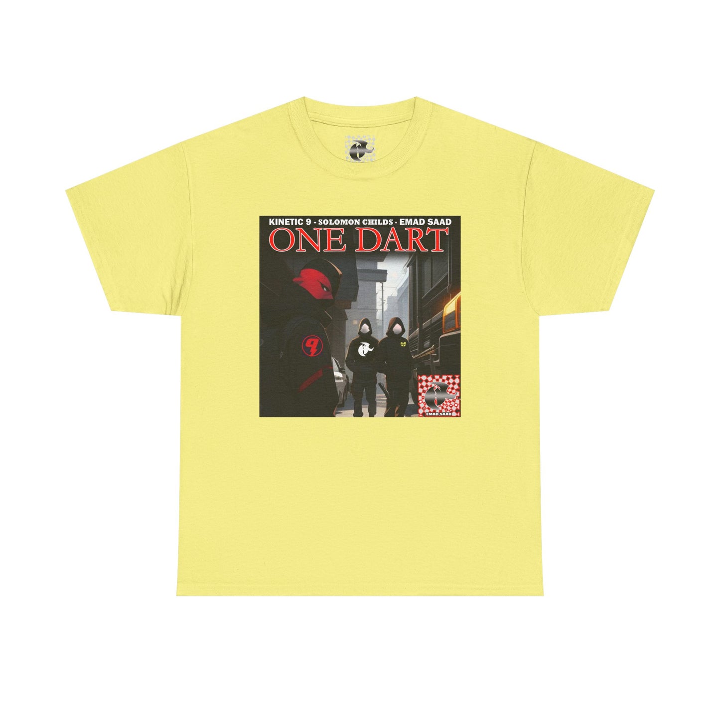 Streetwear Graphic Tee - 'ONE DART' Urban Style Unisex Heavy Cotton T-Shirt