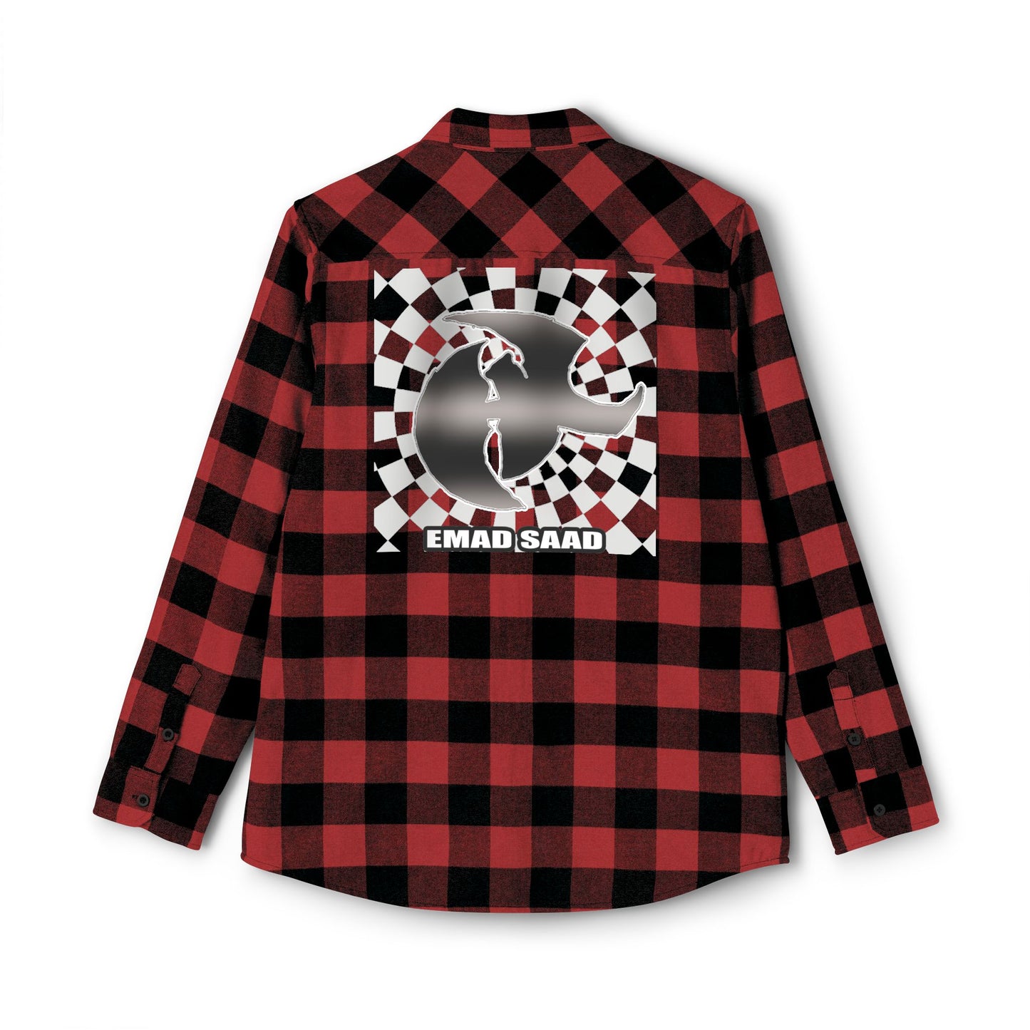 HK Logo Unisex Flannel Shirt with Checkered Design - Perfect for Casual Style & Outdoor Adventures