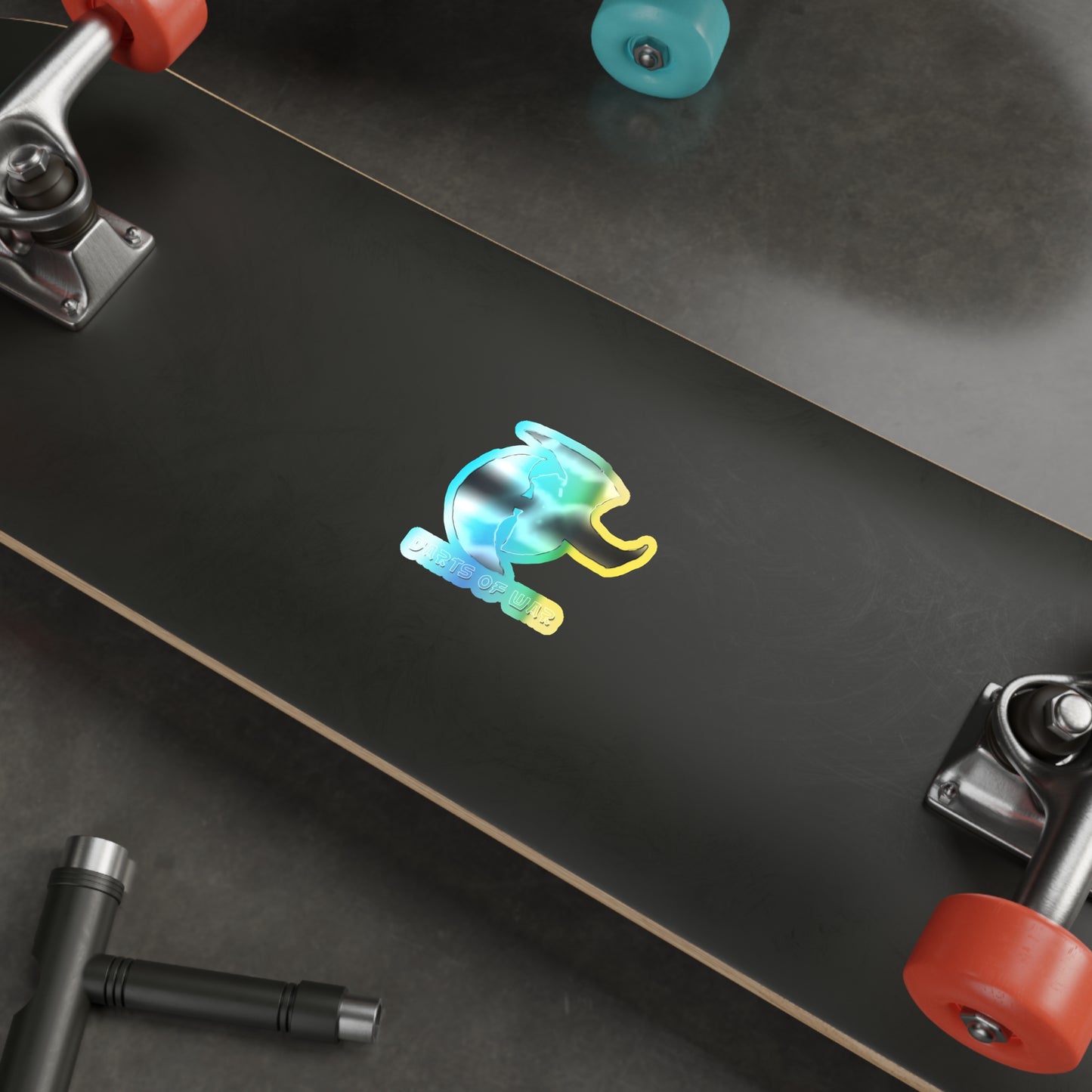 Holographic 'Darts of War' Die-Cut Sticker — Iridescent  Decal