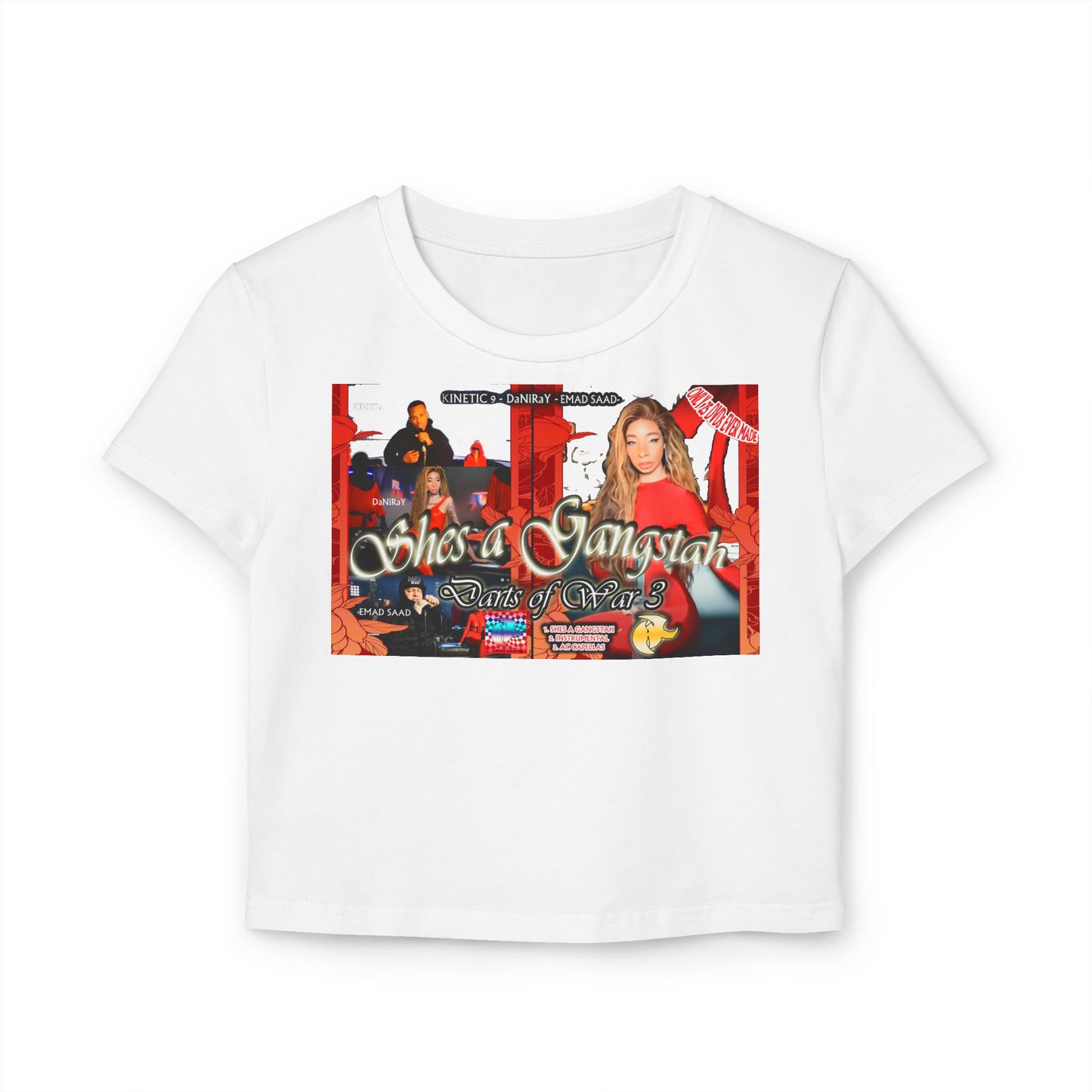 She's a Gangstah Women's Baby Girl style Tee -Graphic T-Shirt for Woman