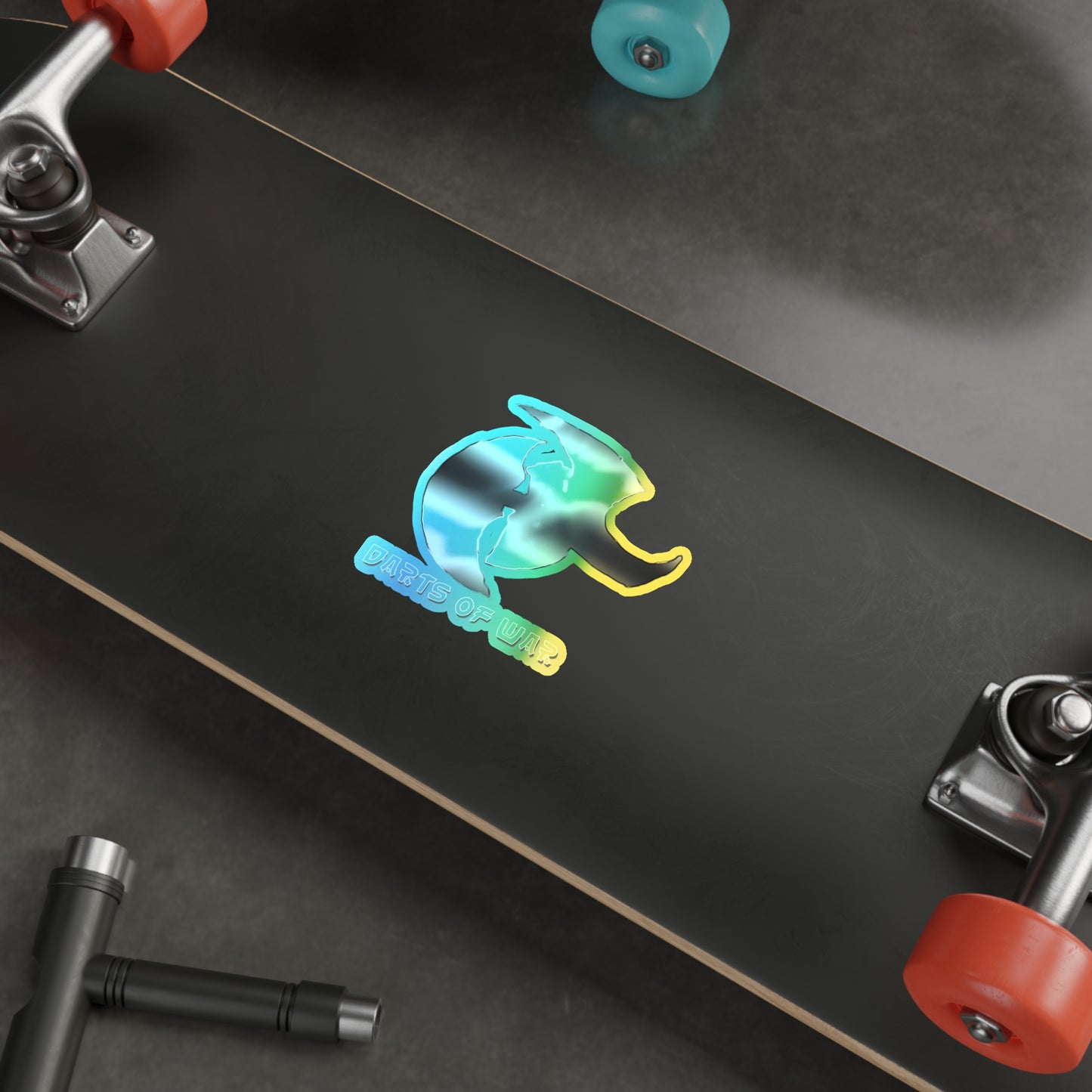 Holographic 'Darts of War' Die-Cut Sticker — Iridescent  Decal