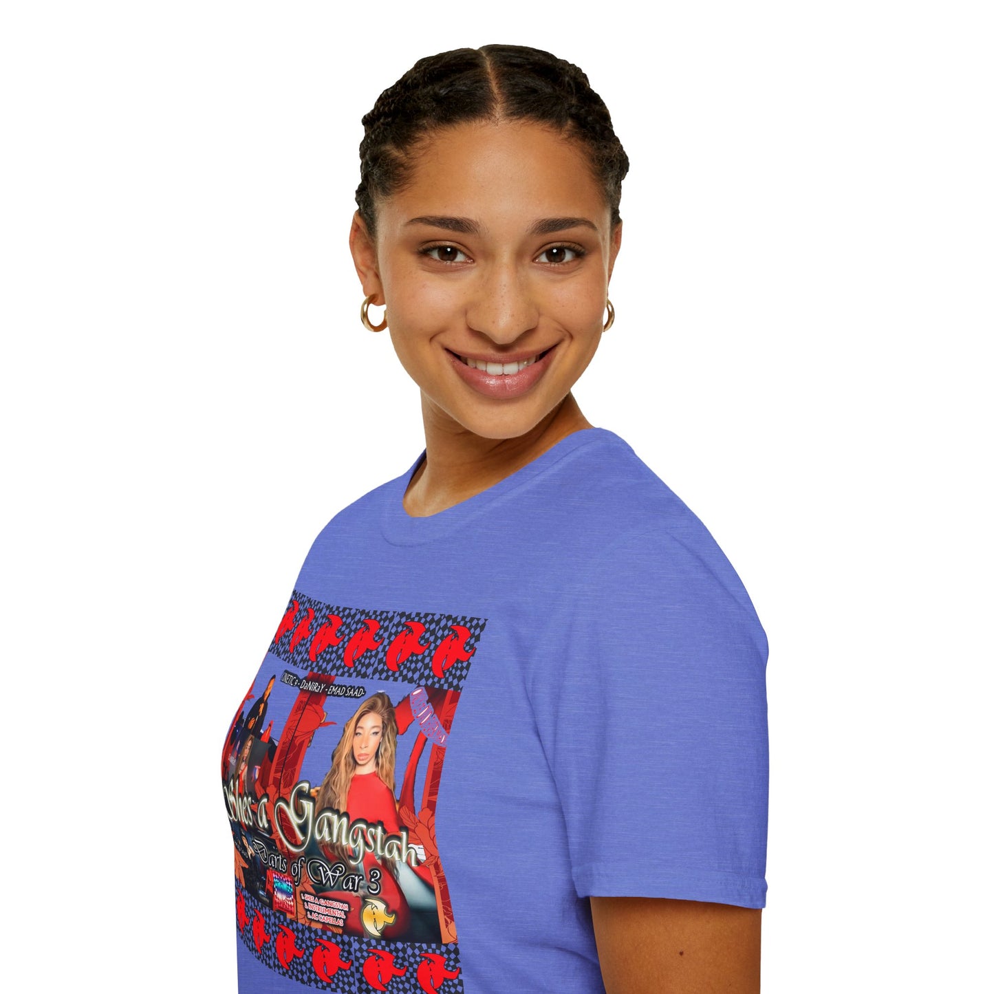 Shes a Gangstah woman T-Shirt | Retro Graphic Tee | Unique Streetwear | Gift for Music Lovers | Casual Fashion