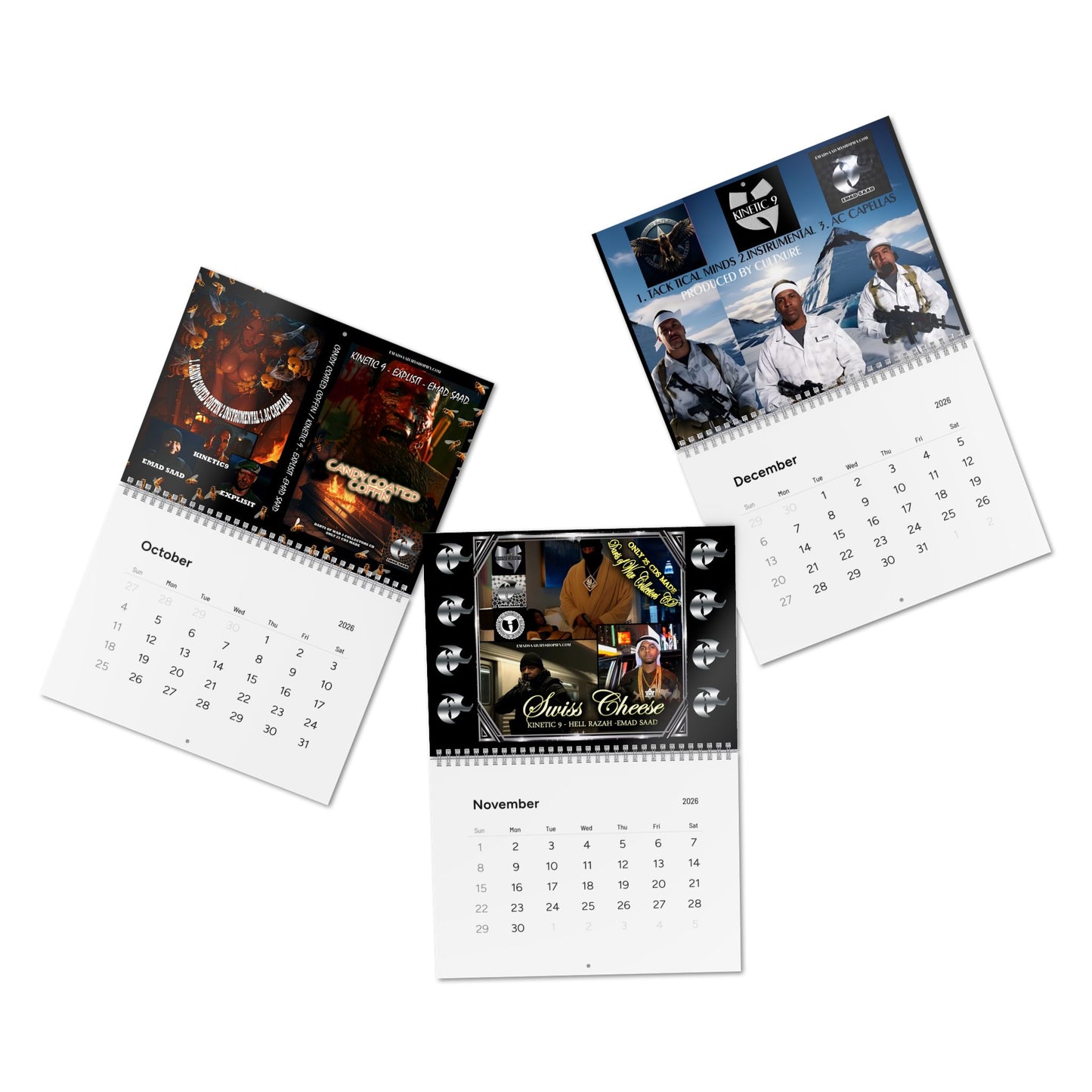 DARTS OF WAR 3  2026 Wall Calendar