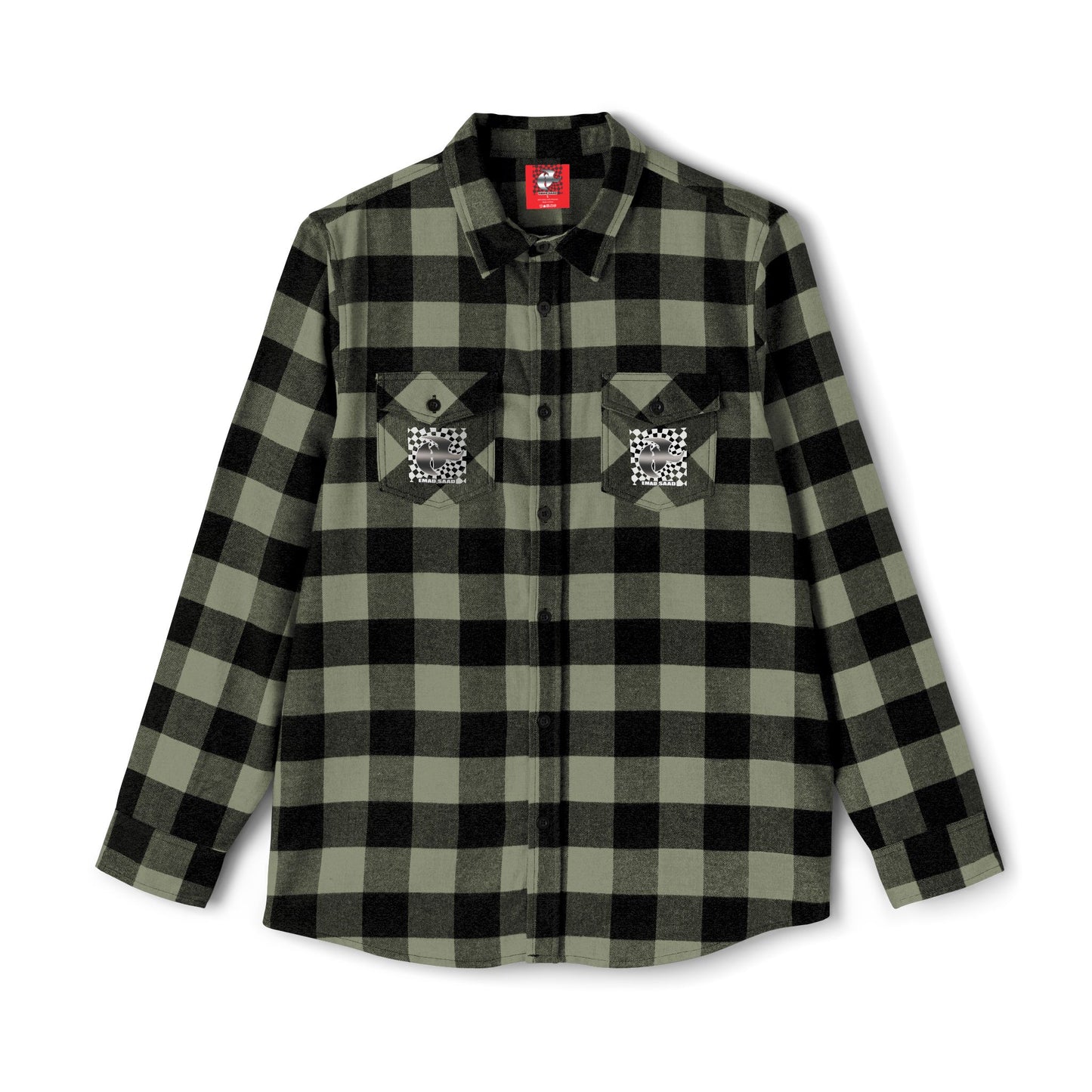 HK Logo Unisex Flannel Shirt with Checkered Design - Perfect for Casual Style & Outdoor Adventures
