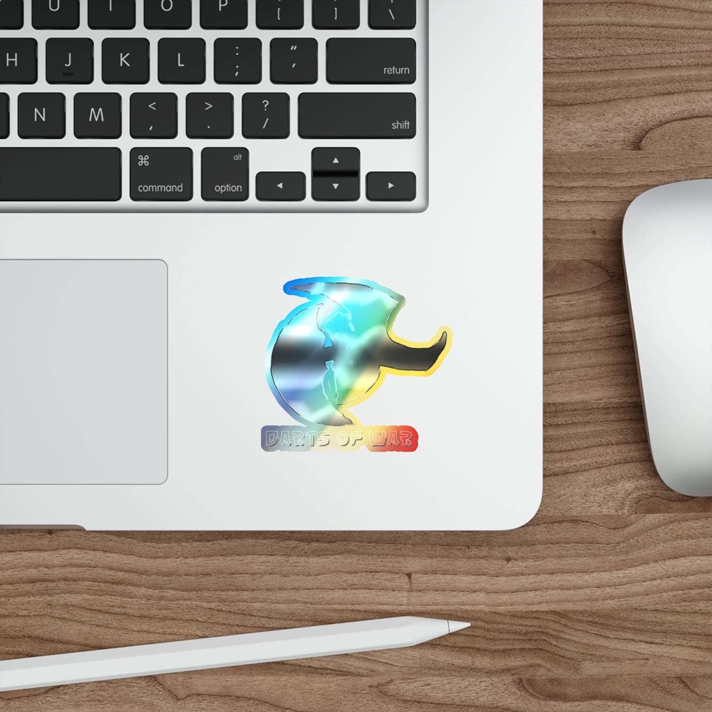 Holographic 'Darts of War' Die-Cut Sticker — Iridescent  Decal