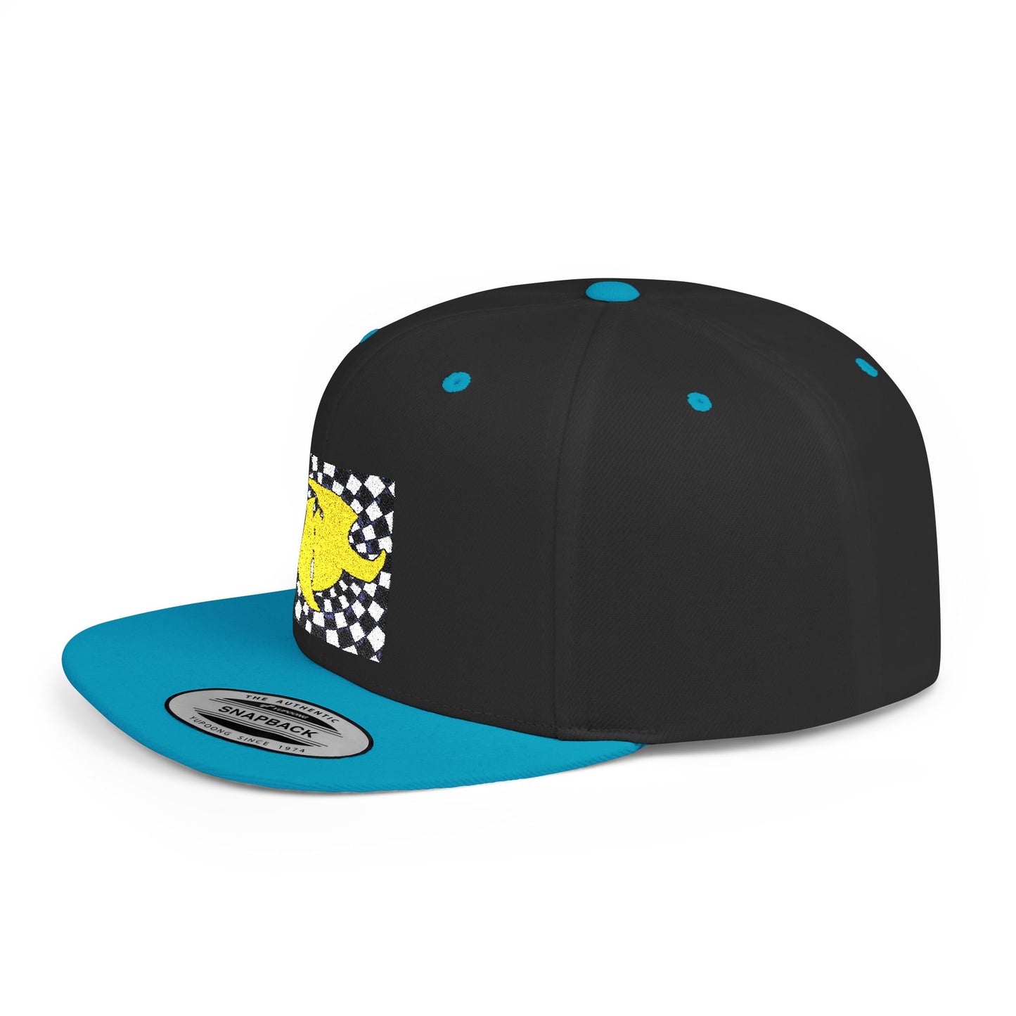 HK Logo Flat Bill Snapback Hat