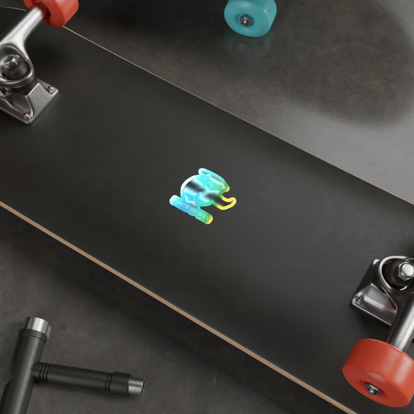 Holographic 'Darts of War' Die-Cut Sticker — Iridescent  Decal