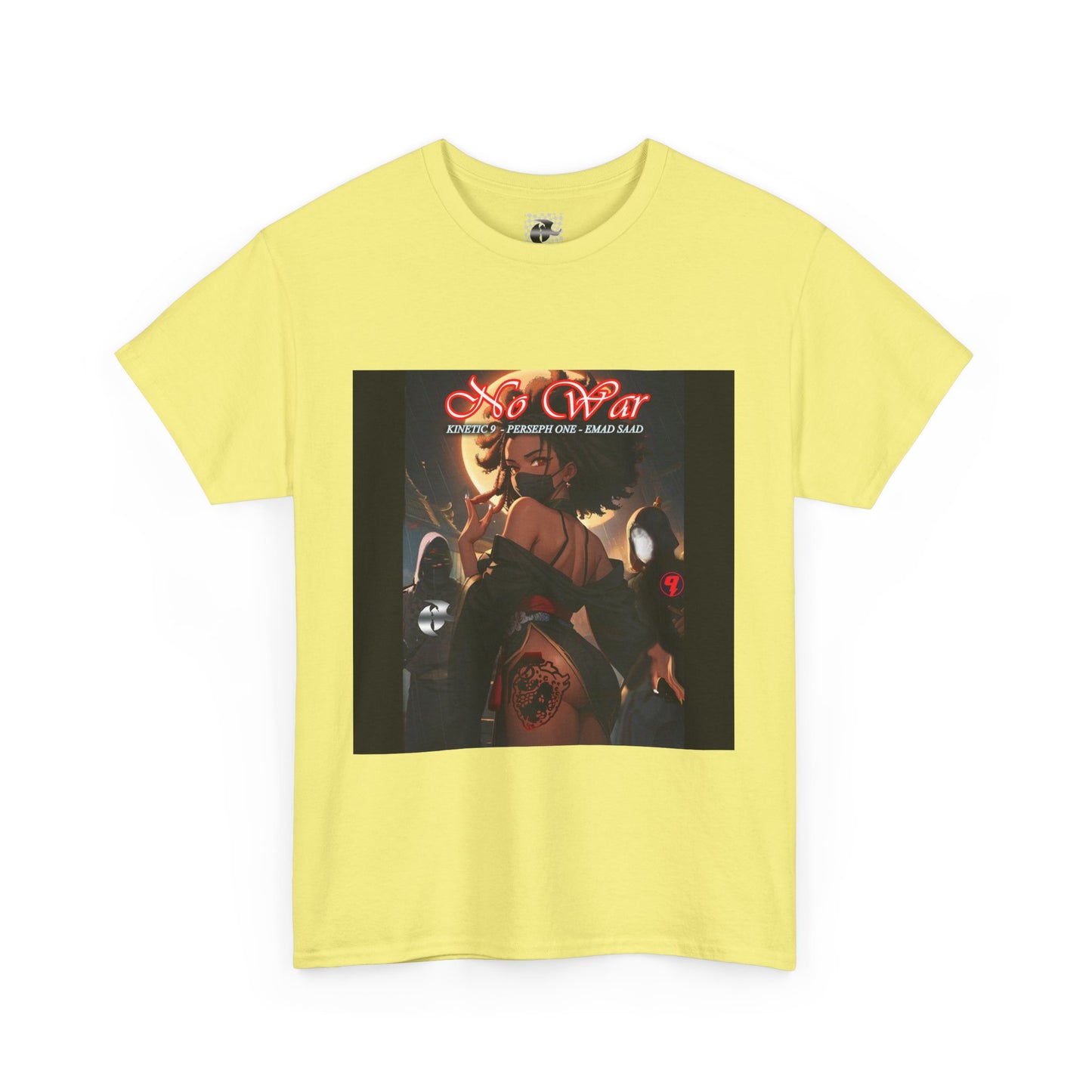 No War Anime-Inspired Unisex Heavy Cotton Tee - 'War' Design